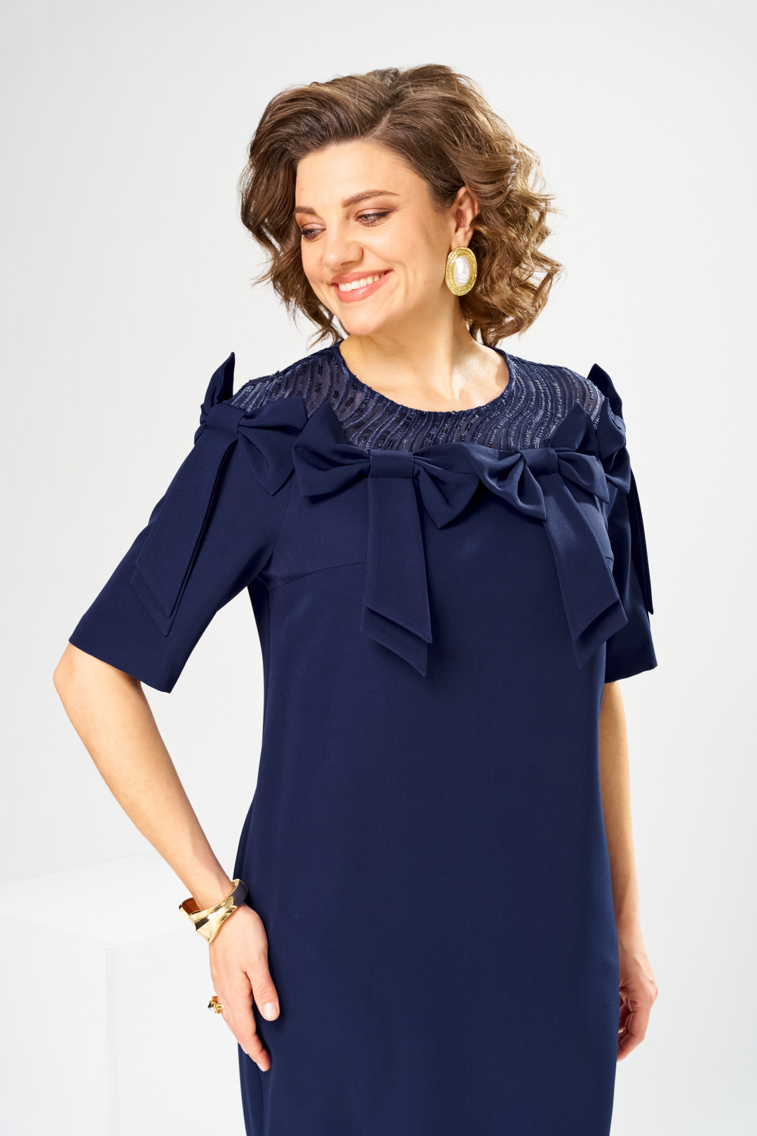 Платье Romanovich Style 1-2899 синий пайетки