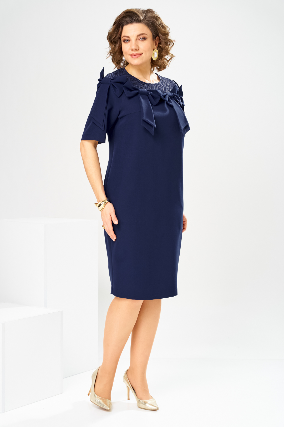 Платье Romanovich Style 1-2899 синий пайетки