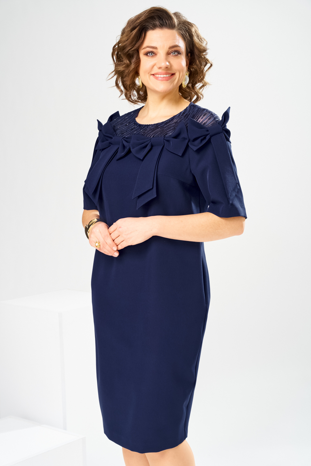 Платье Romanovich Style 1-2899 синий пайетки