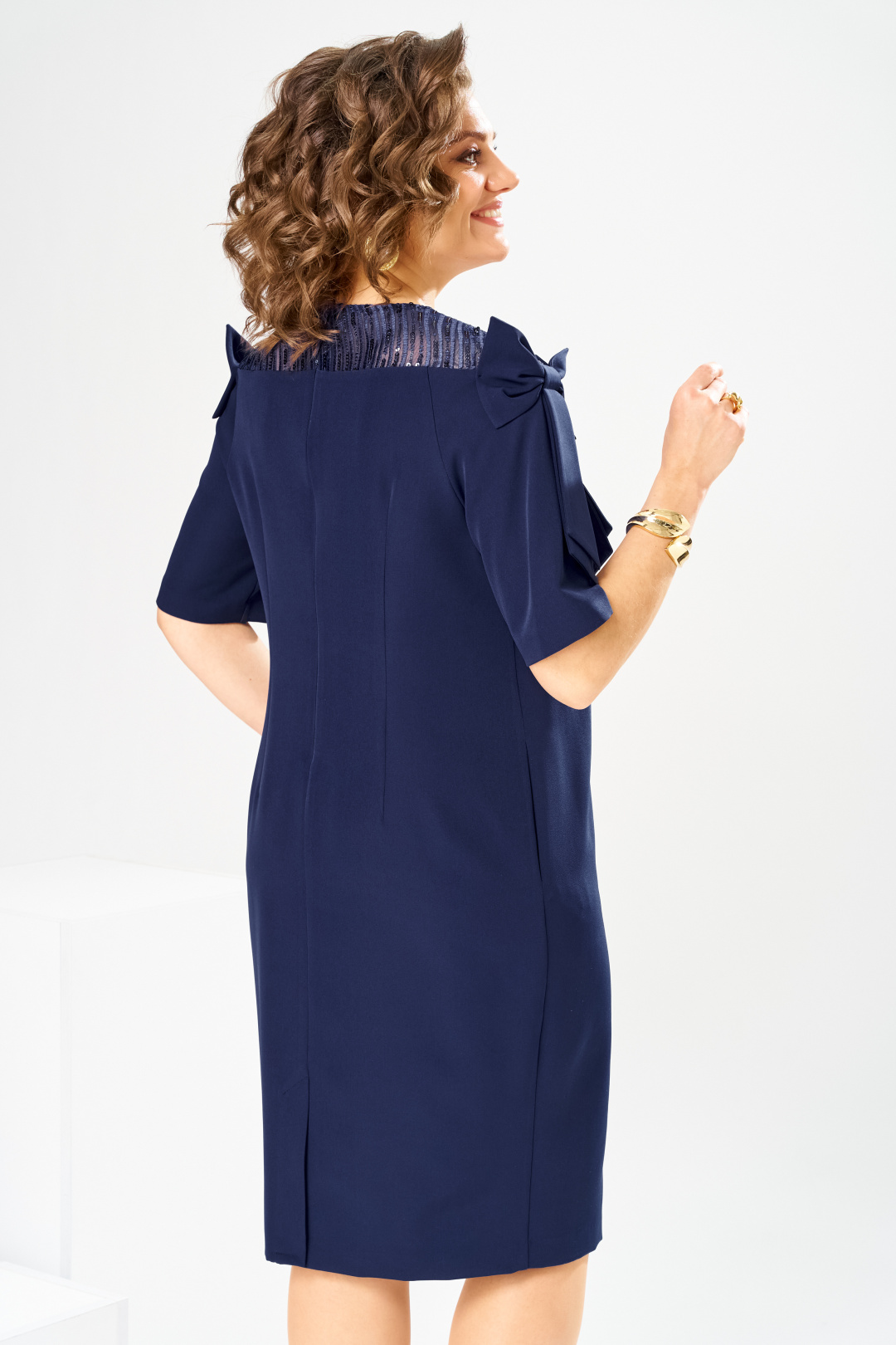 Платье Romanovich Style 1-2899 синий пайетки