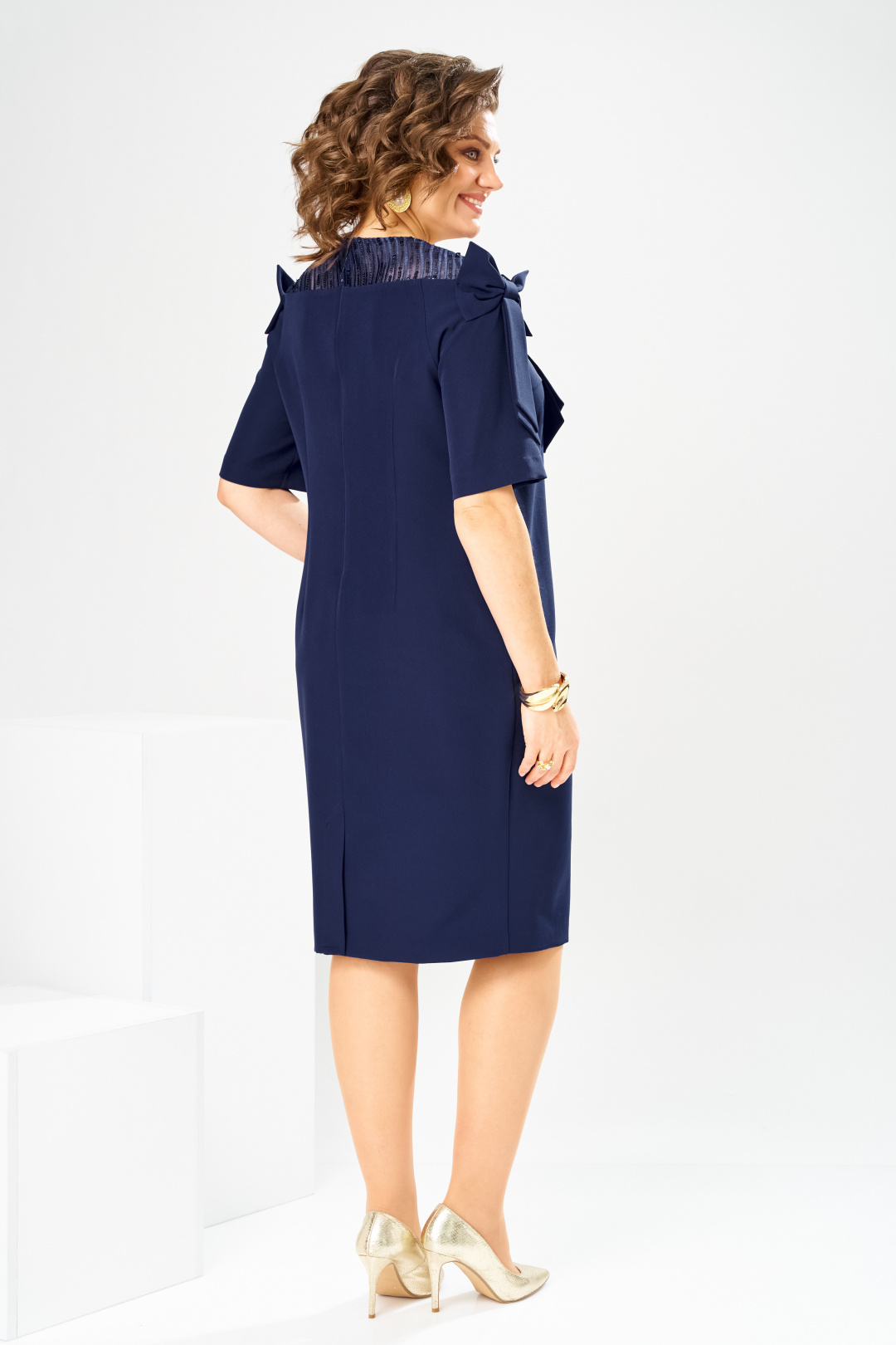 Платье Romanovich Style 1-2899 синий пайетки