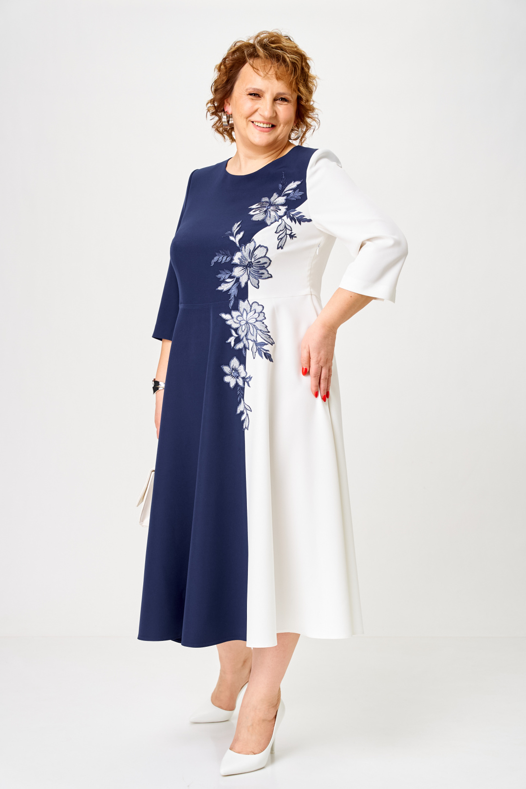 Платье Romanovich Style 1-2905 сине-белый - фото 1