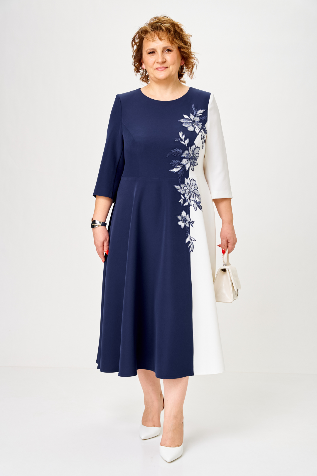 Платье Romanovich Style 1-2905 сине-белый - фото 2