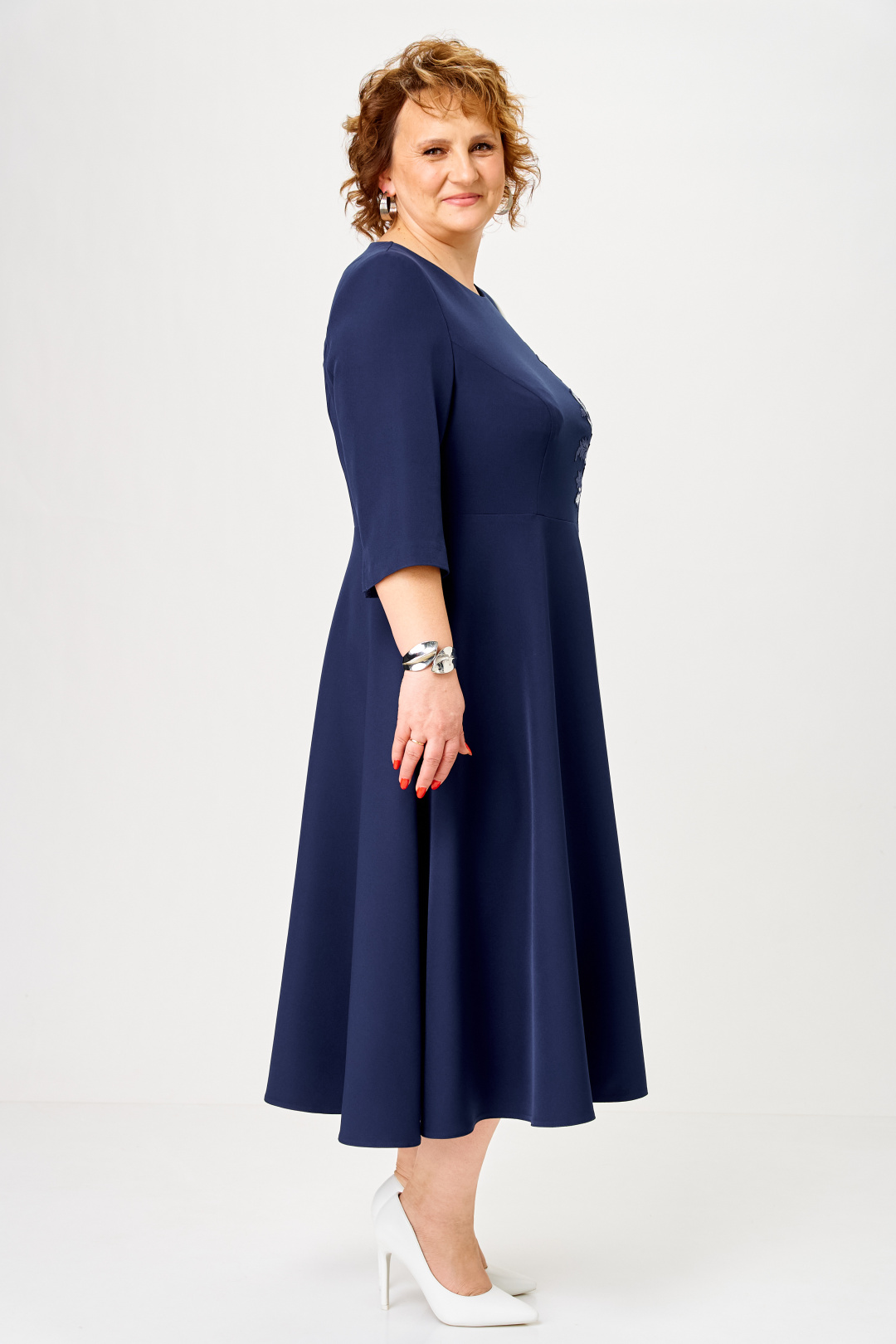 Платье Romanovich Style 1-2905 сине-белый - фото 5