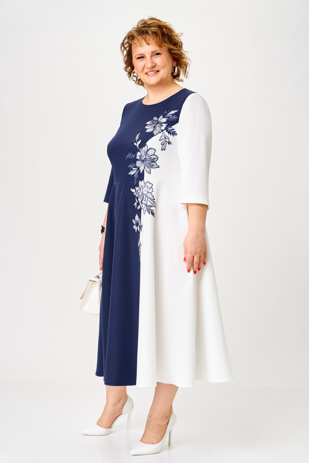 Платье Romanovich Style 1-2905 сине-белый - фото 6