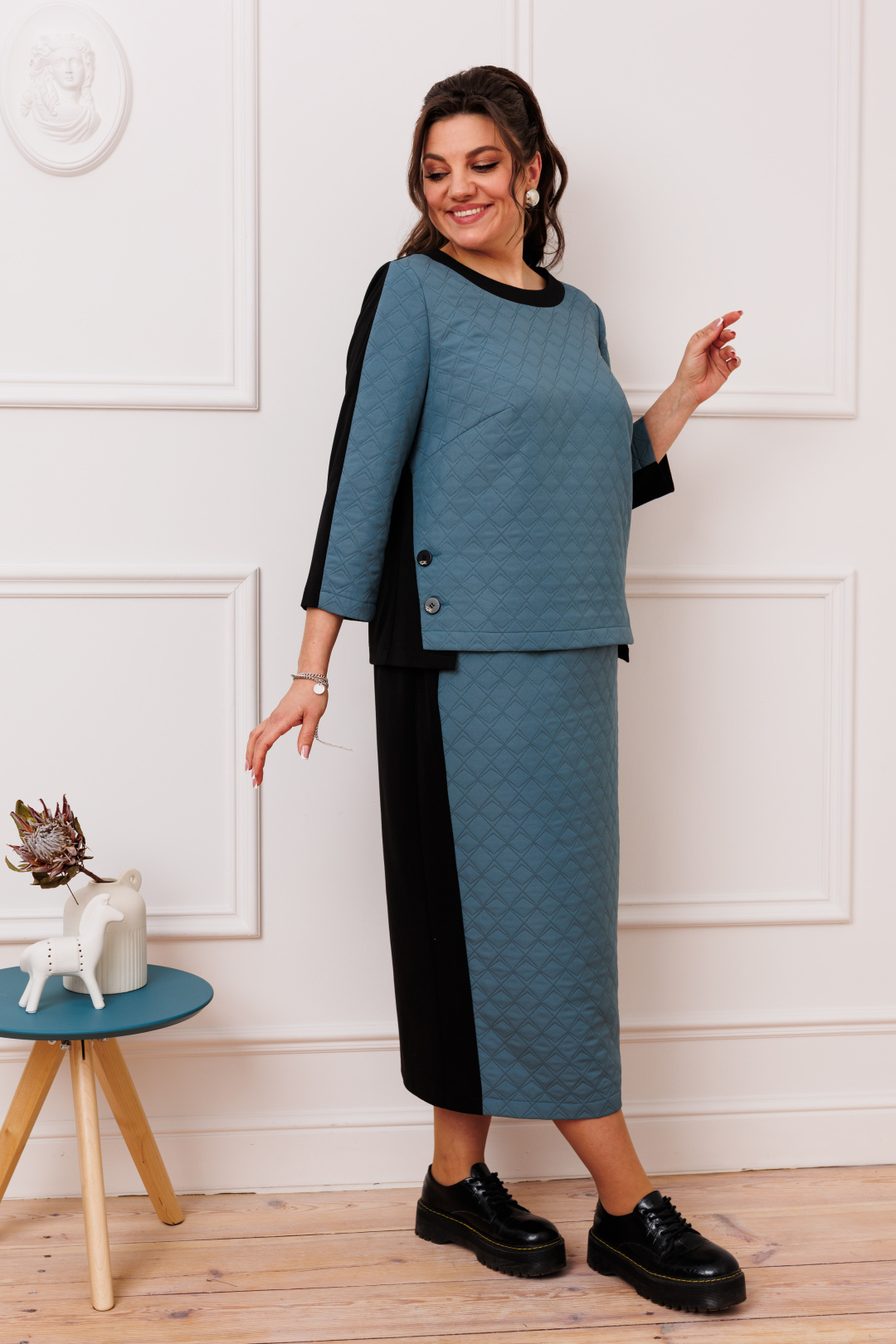 Костюм Romanovich Style 2-2771 чёрный + бирюза - фото 2