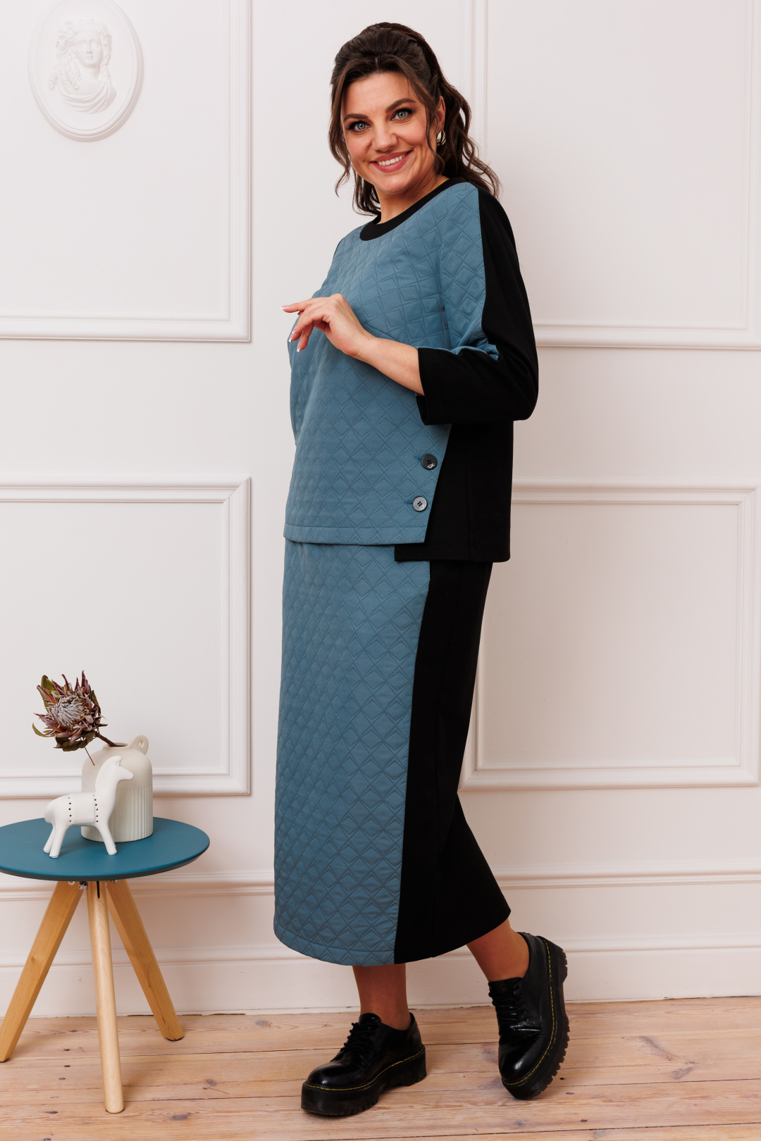 Костюм Romanovich Style 2-2771 чёрный + бирюза - фото 3