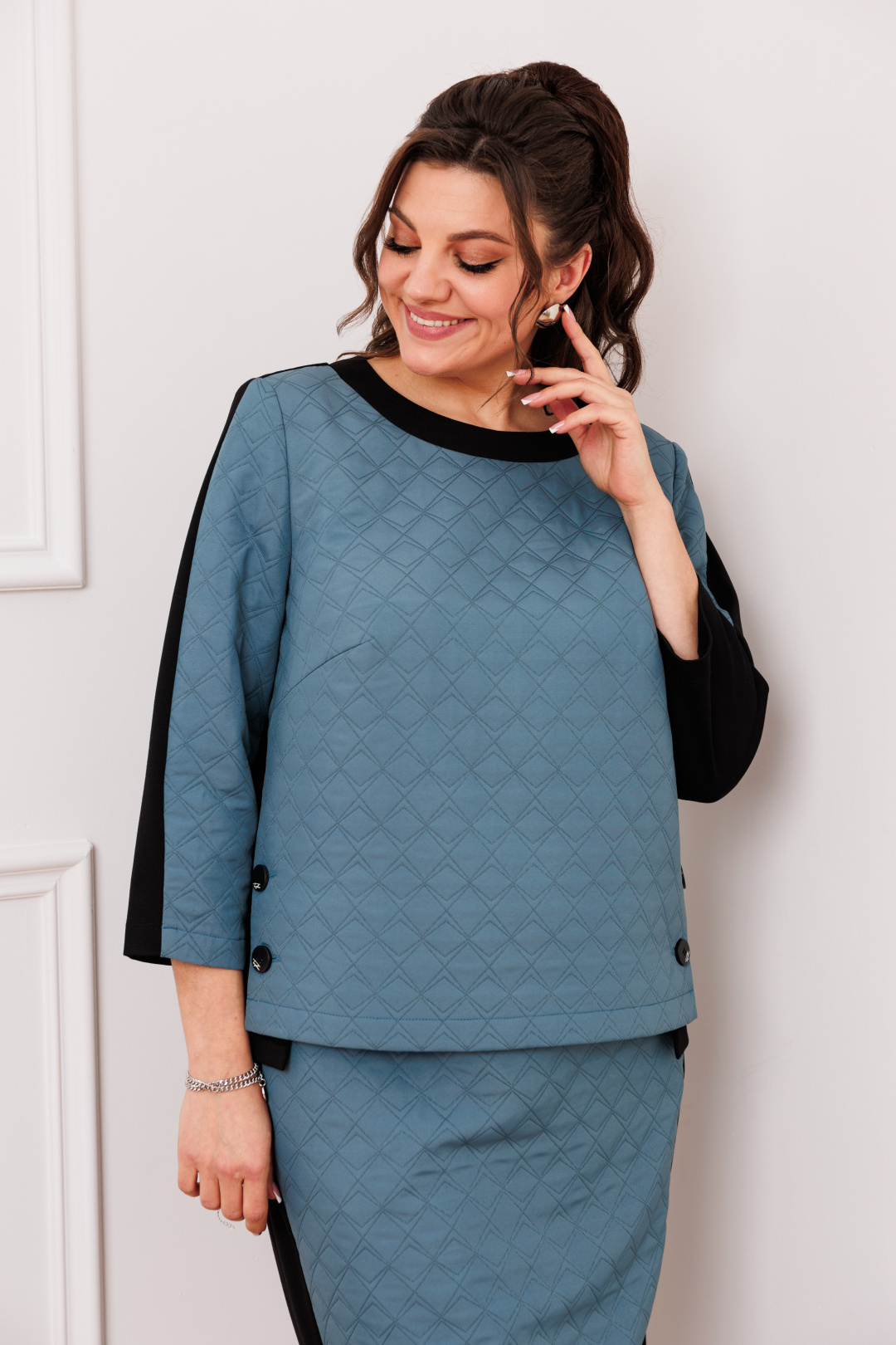 Костюм Romanovich Style 2-2771 чёрный + бирюза - фото 6