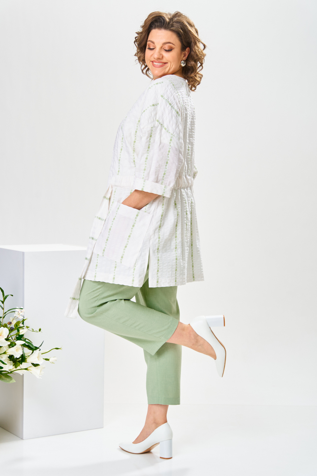 Костюм Romanovich Style 3-2377 белый/салатовый