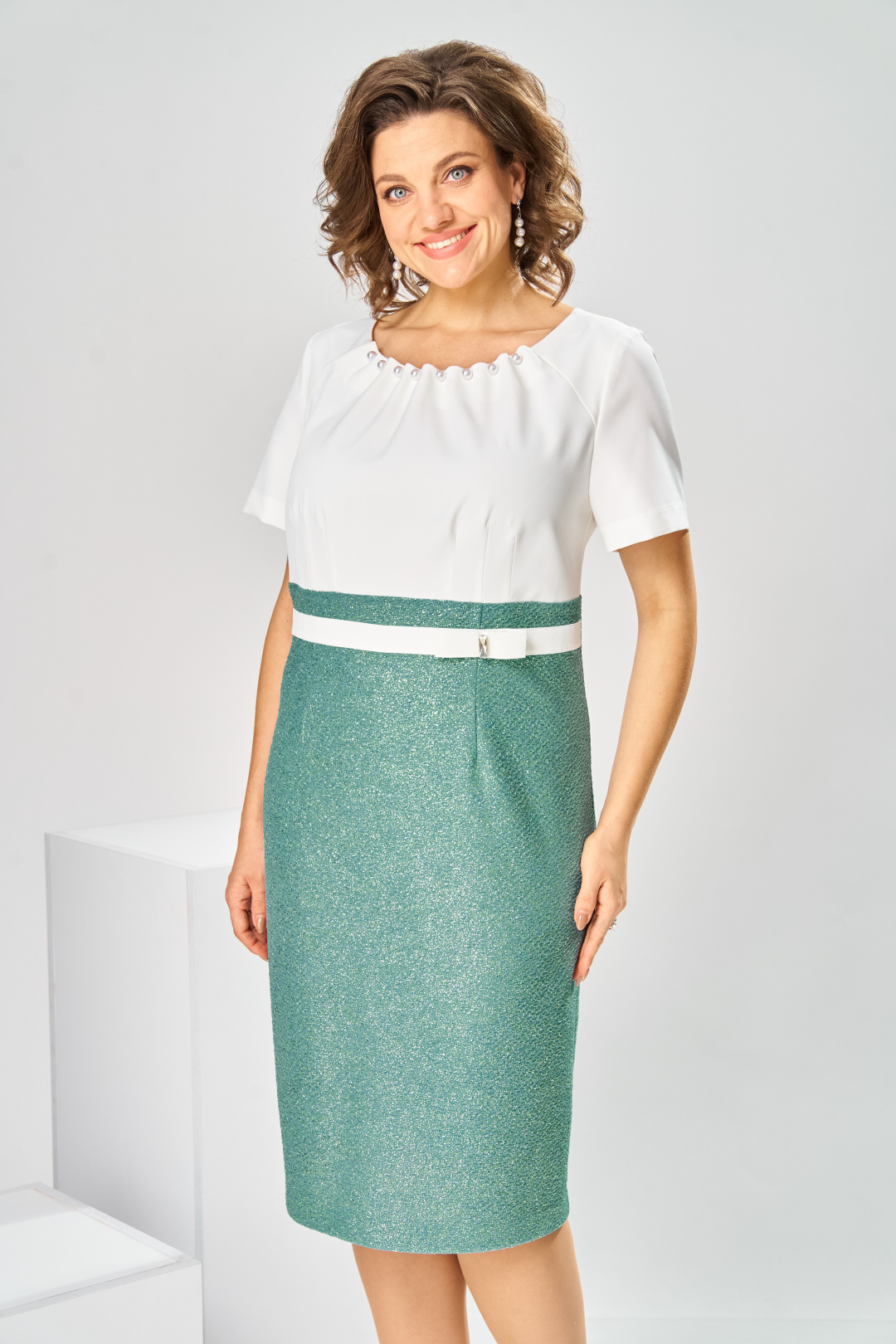 Костюм Romanovich Style 3-2697 белый/зелень - фото 5