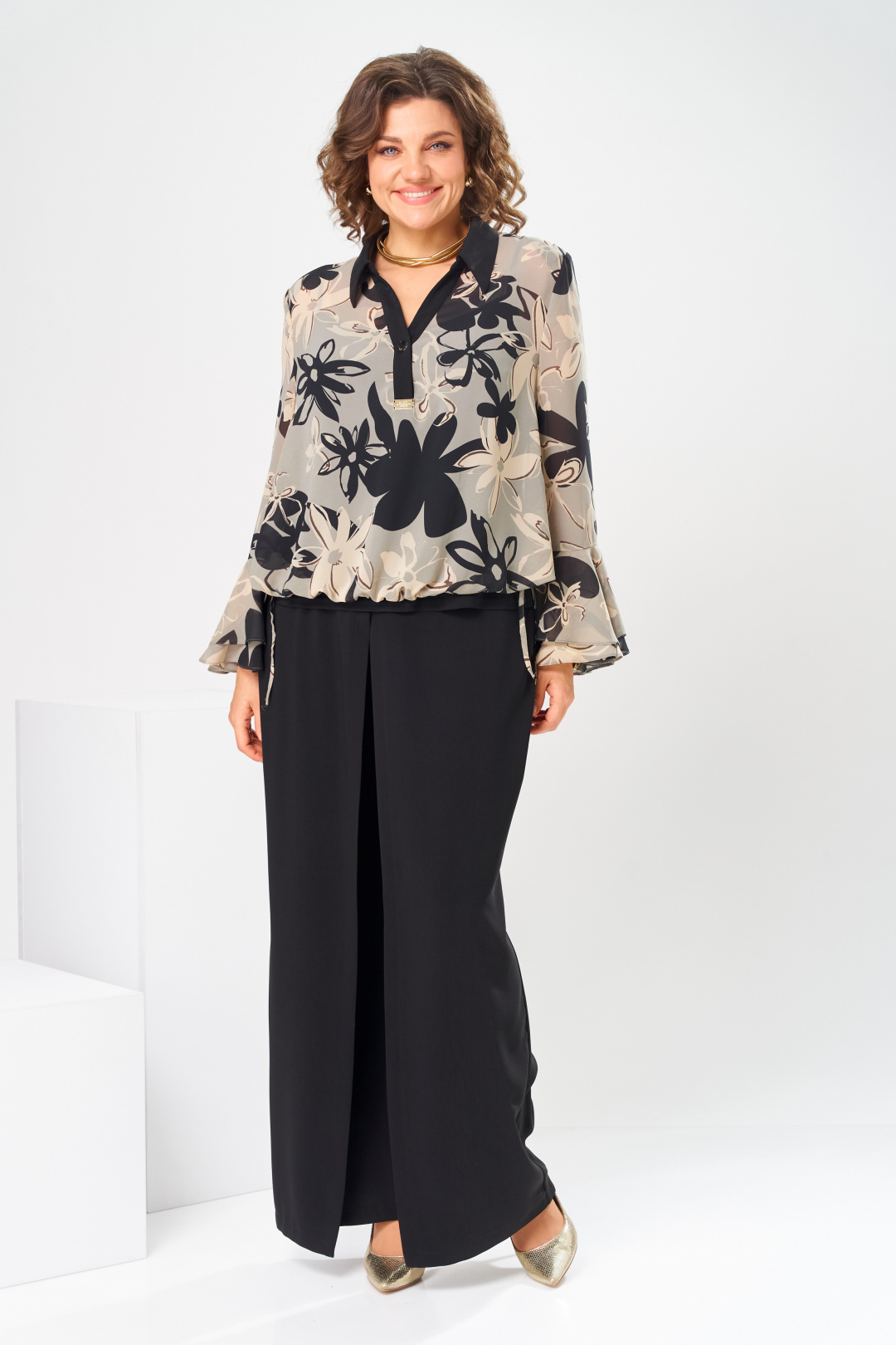 Костюм Romanovich Style 3-2869 черный + беж - фото 2