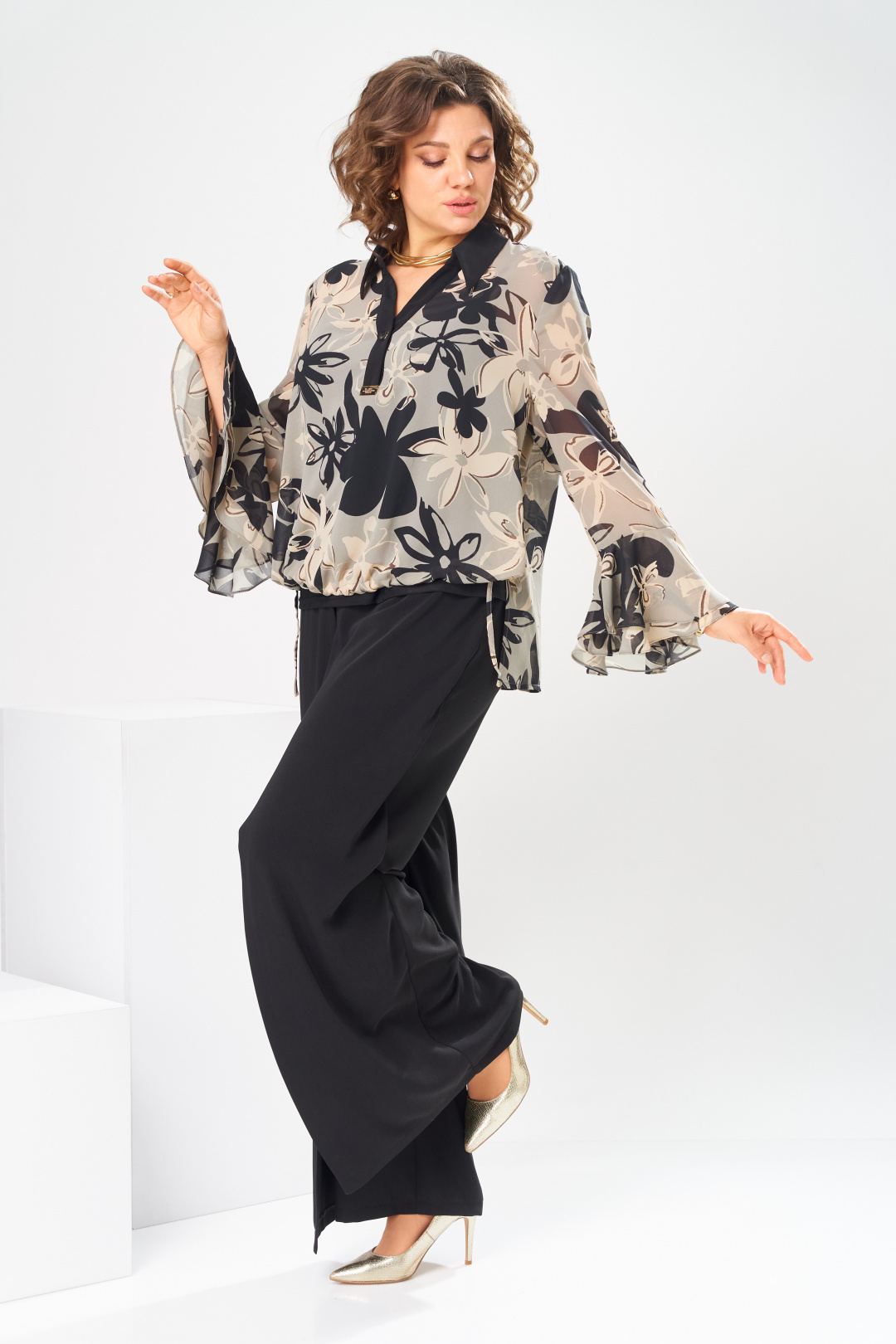 Костюм Romanovich Style 3-2869 черный + беж - фото 4