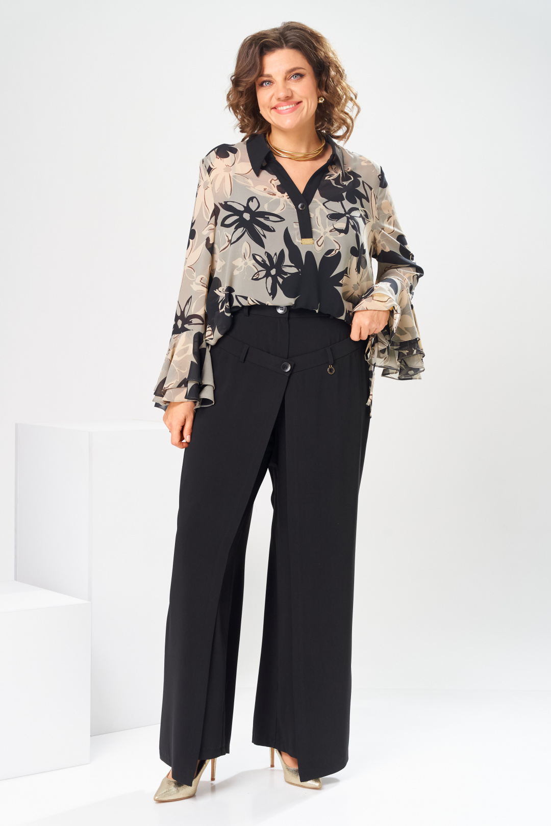 Костюм Romanovich Style 3-2869 черный + беж - фото 5