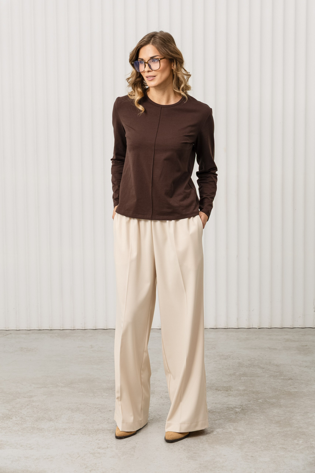 Джемпер Romgil РП0145-ХЛ2 темно-шоколадный - фото 5