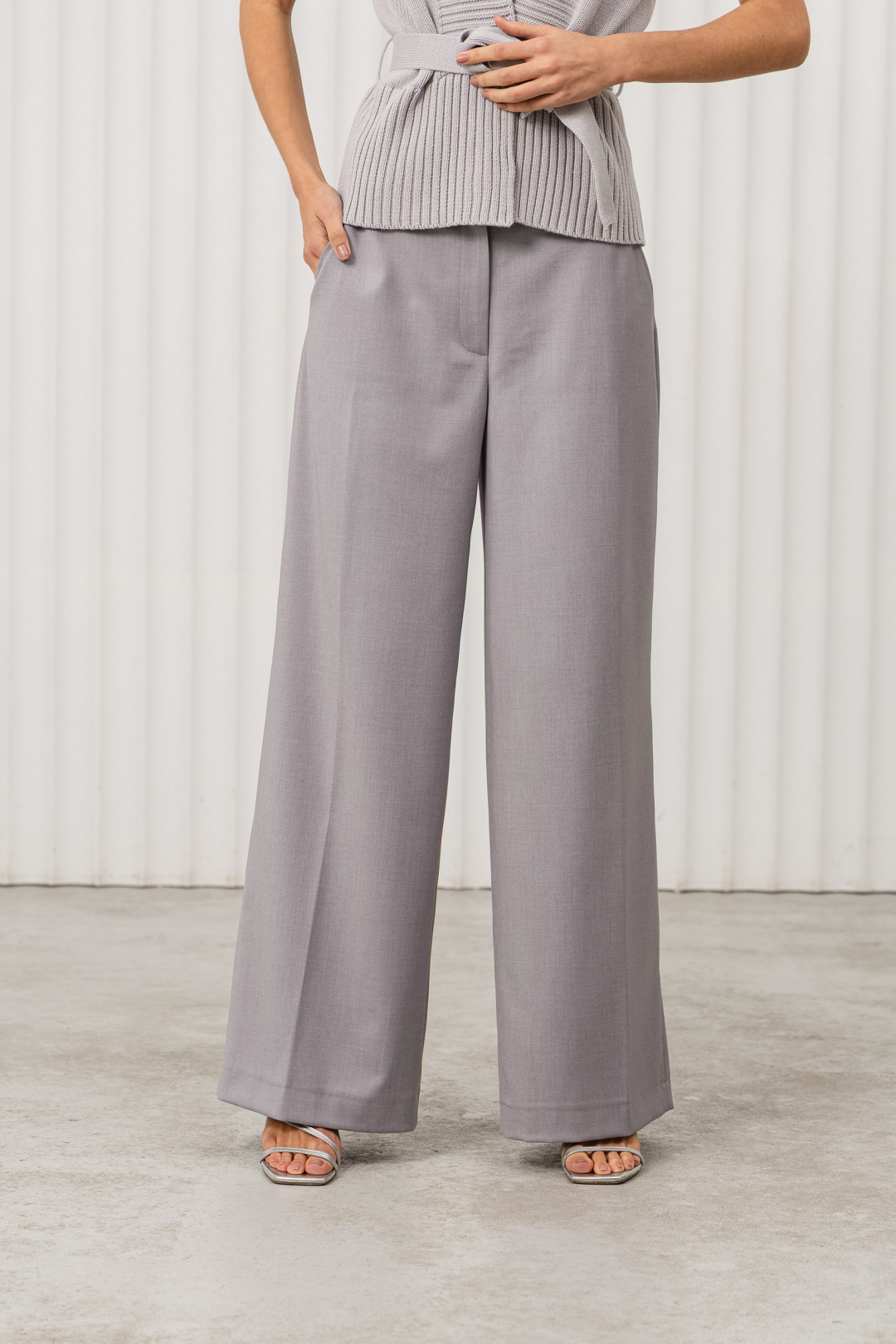 Брюки Romgil РТ0126-ВИ2 античное серебро - фото 4