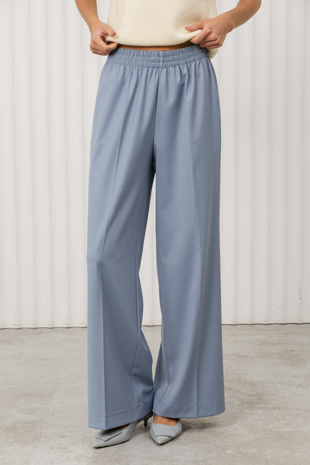 Брюки Romgil РТ0127-ВИ2 серо-голубой - фото 1