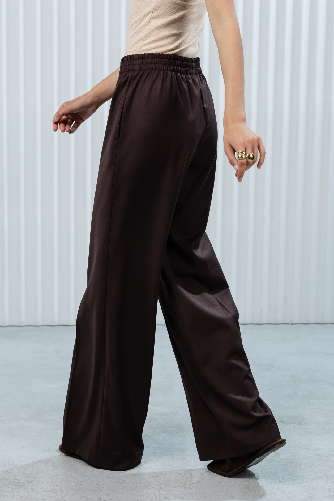 Брюки Romgil РТ0127-ВИ2 шоколадный - фото 5