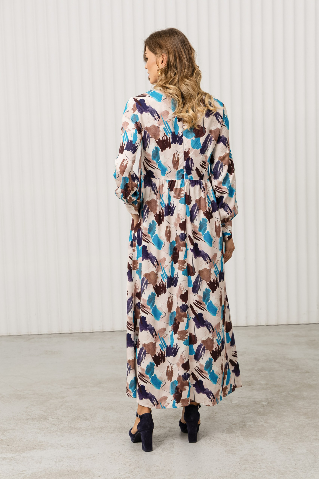 Платье Romgil РТ0131-ВИ2 молочный, шоколадный, темно-розовый - фото 2