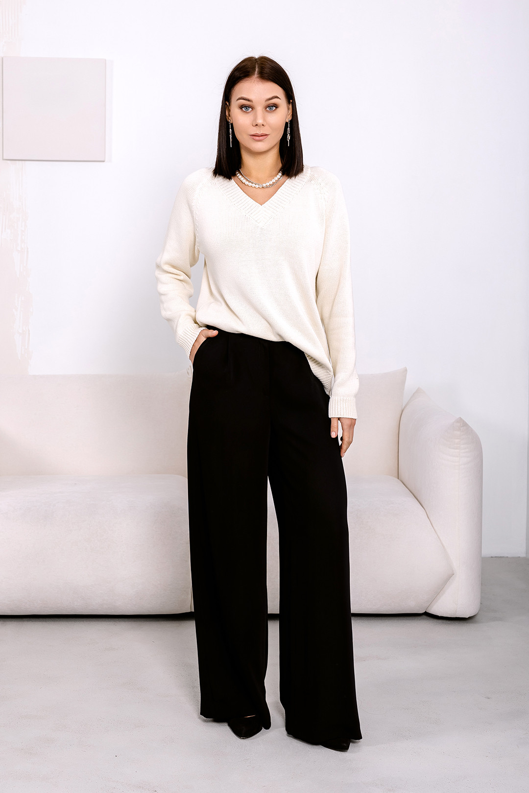 Джемпер Romgil РВ0016-ХЛ2 молочный - фото 3