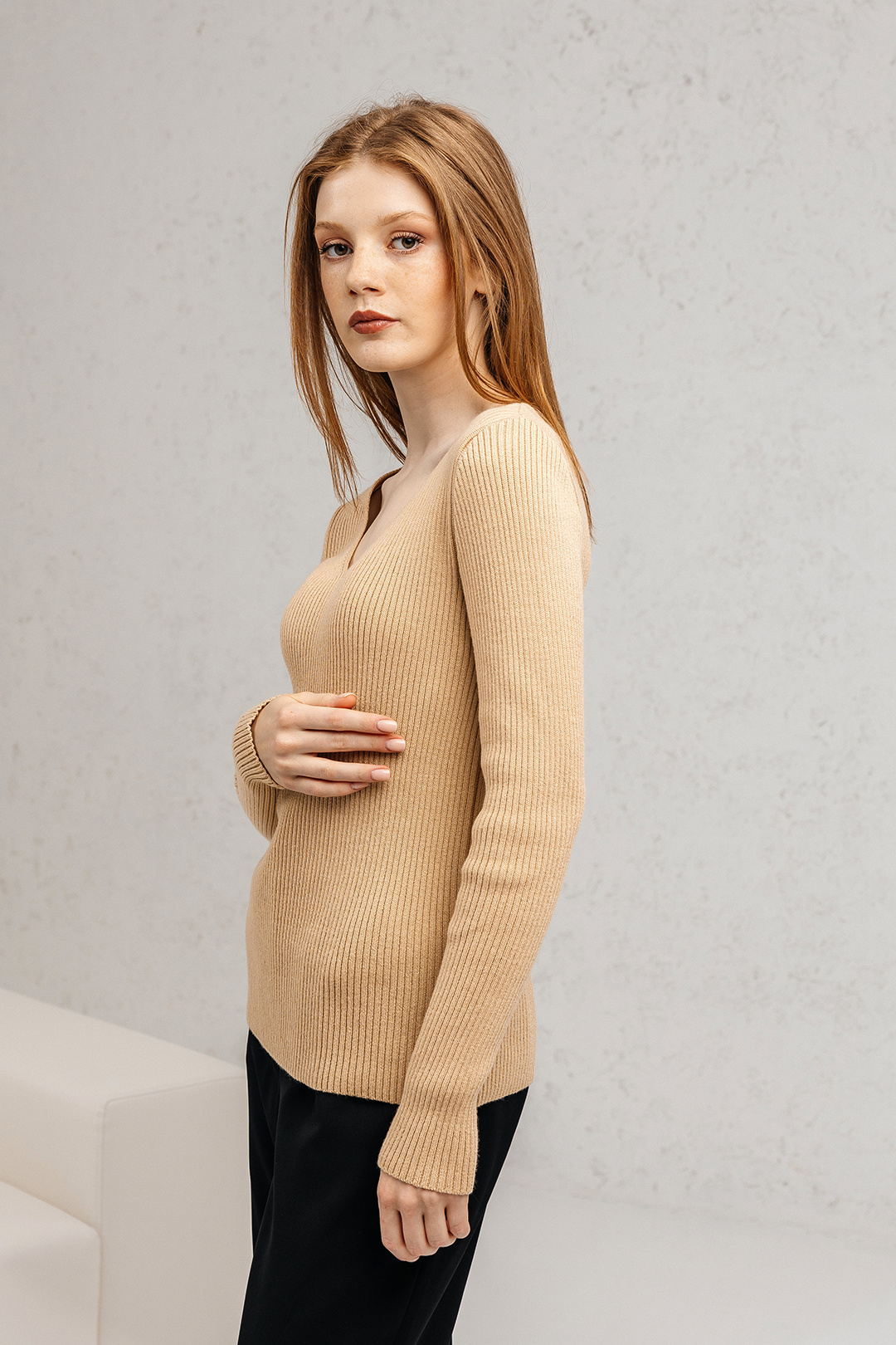 Джемпер Romgil РВ0118-ХЛ5 соломенный - фото 2