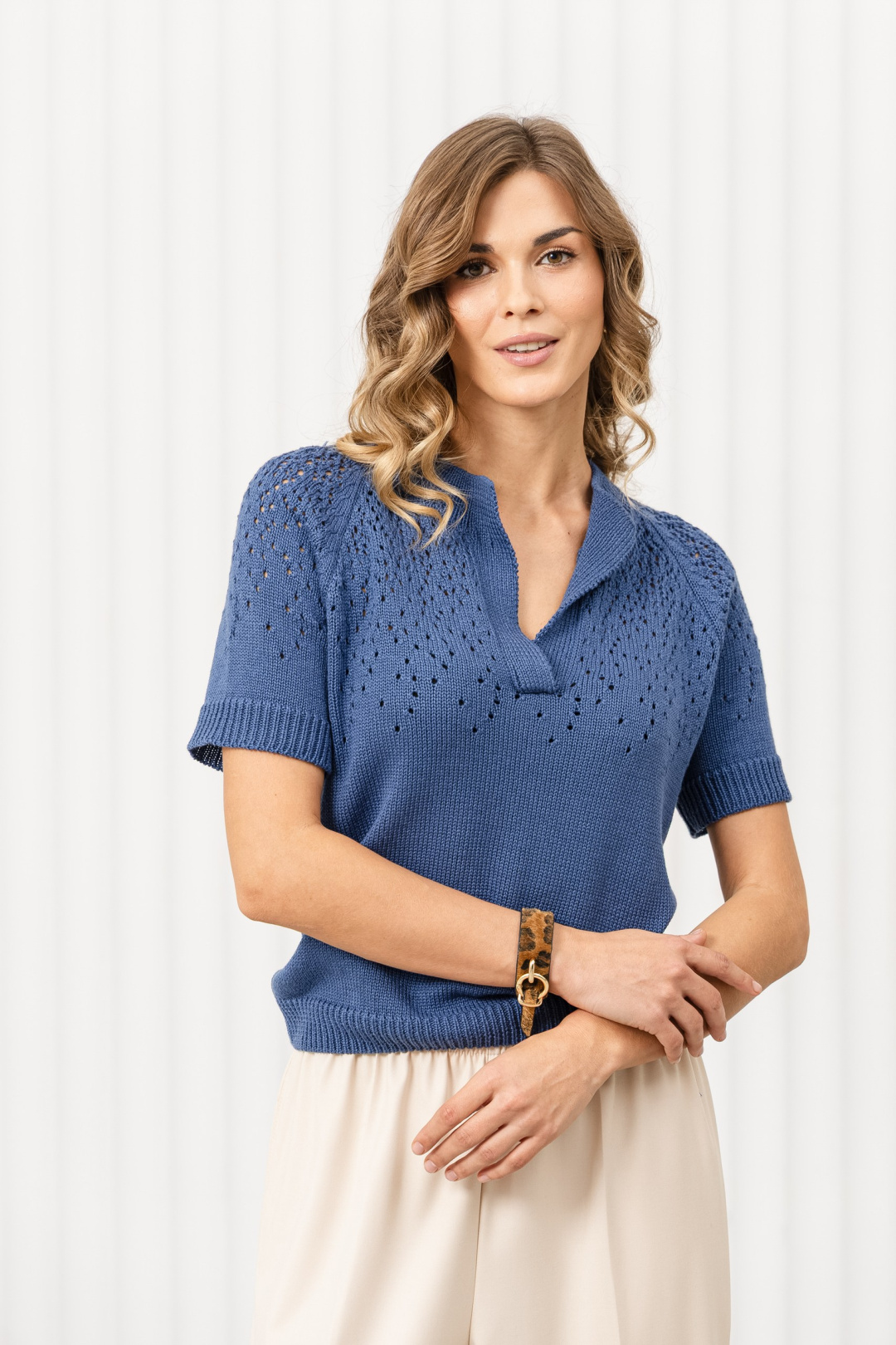 Джемпер Romgil РВ0368-ХЛ2 индиго - фото 3