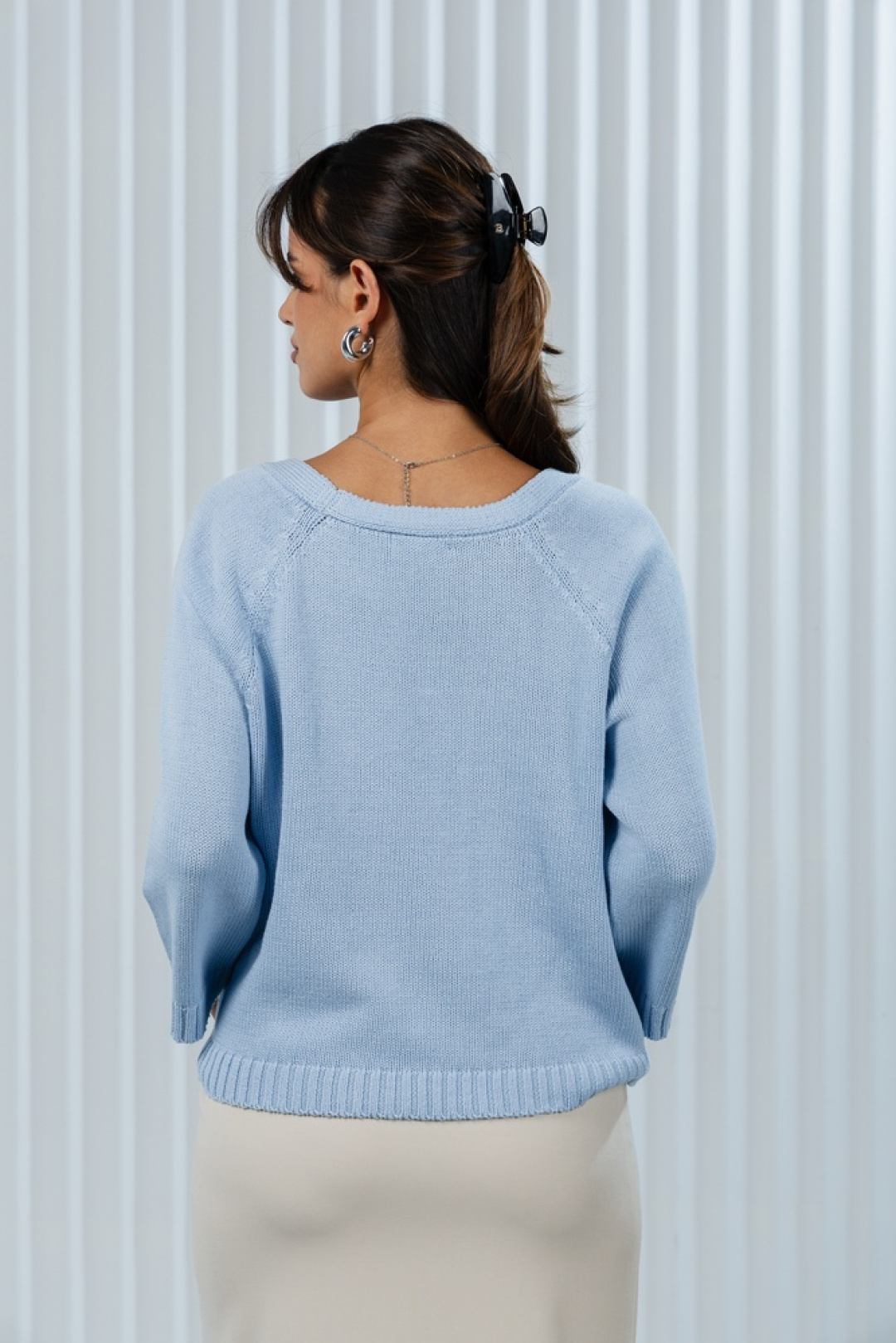 Джемпер Romgil РВ0369-ХЛ2 бледно-голубой - фото 2