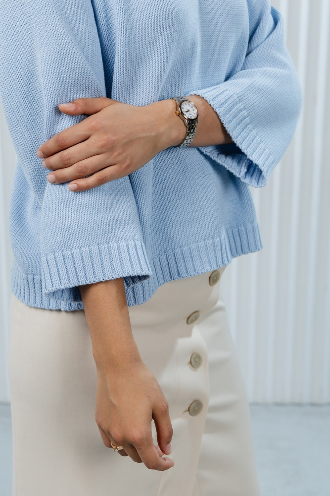 Джемпер Romgil РВ0369-ХЛ2 бледно-голубой - фото 4