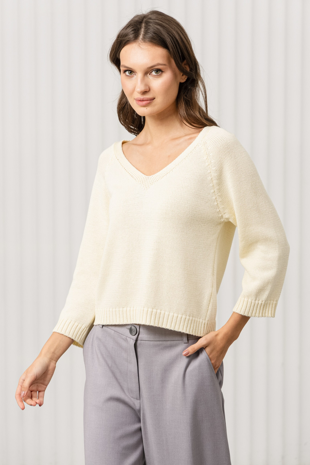 Джемпер Romgil РВ0369-ХЛ2 сливочный - фото 1