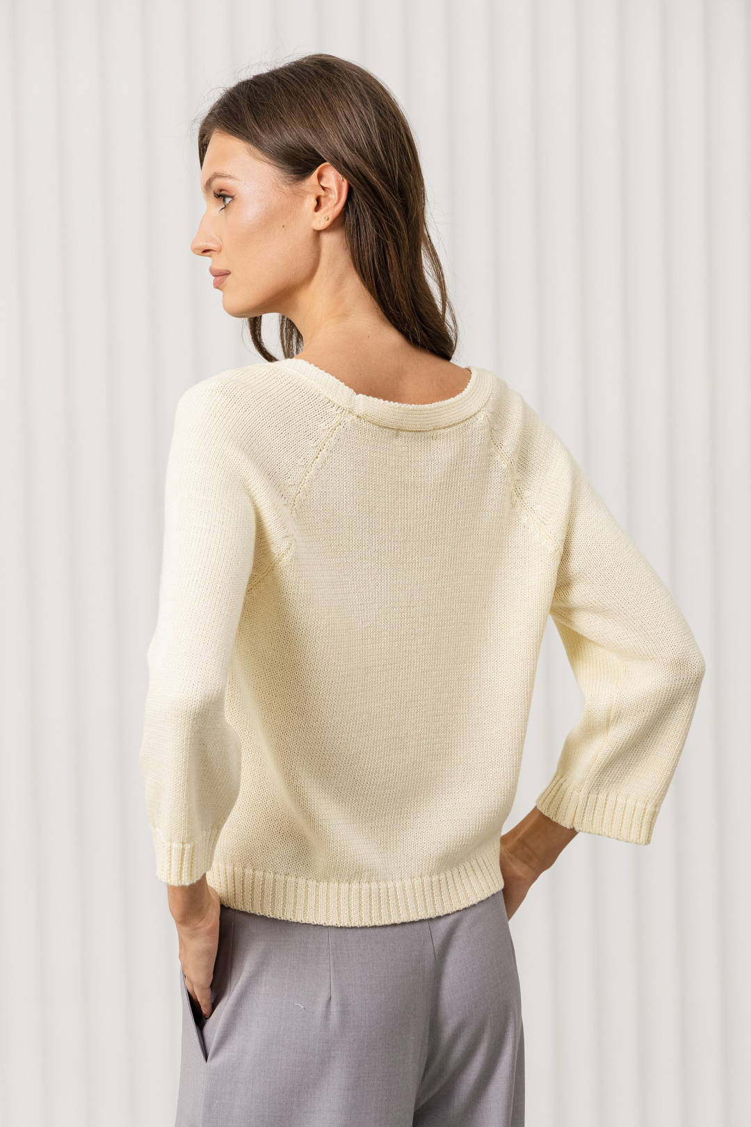 Джемпер Romgil РВ0369-ХЛ2 сливочный - фото 3