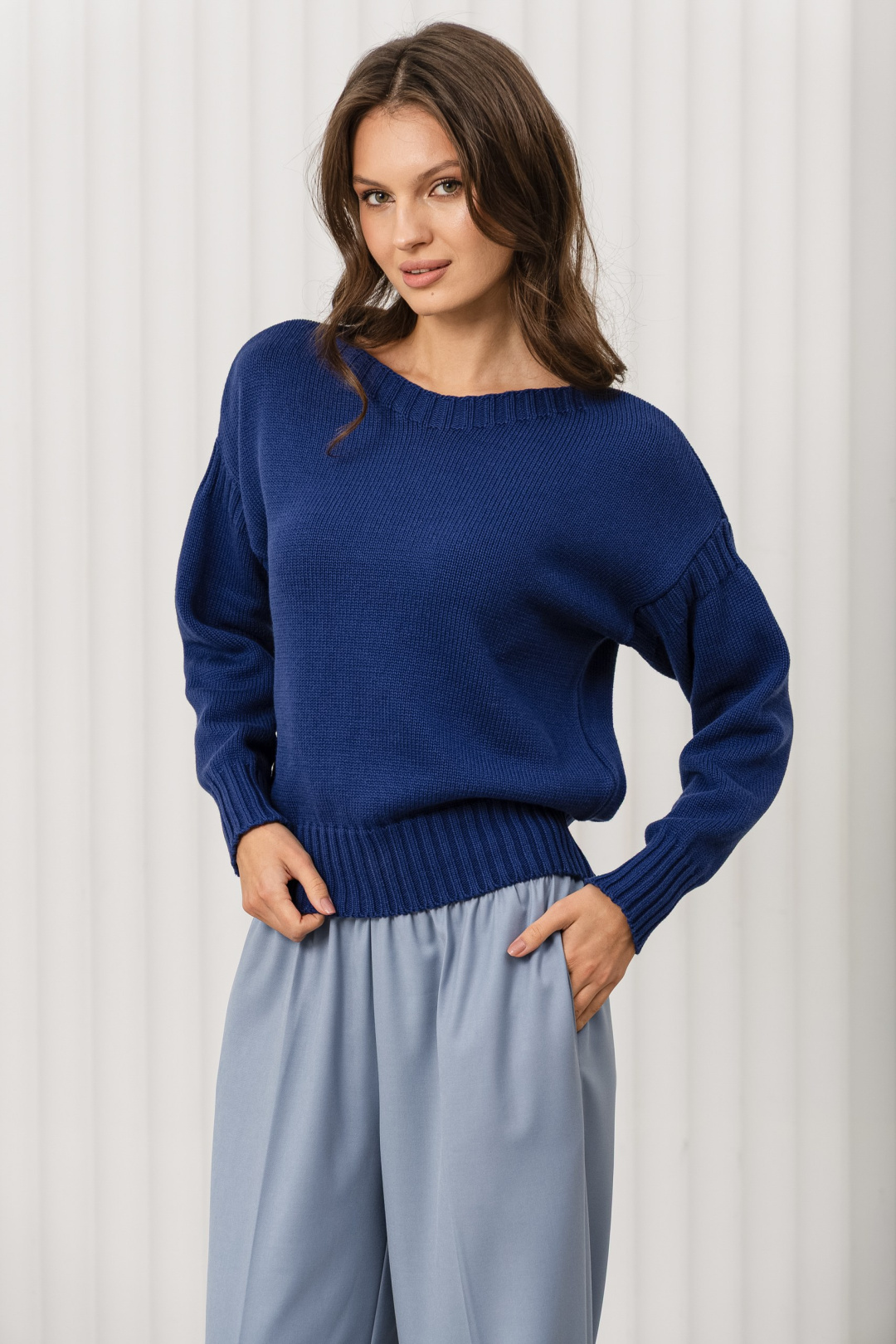 Джемпер Romgil РВ0371-ХЛ2 индиго - фото 5