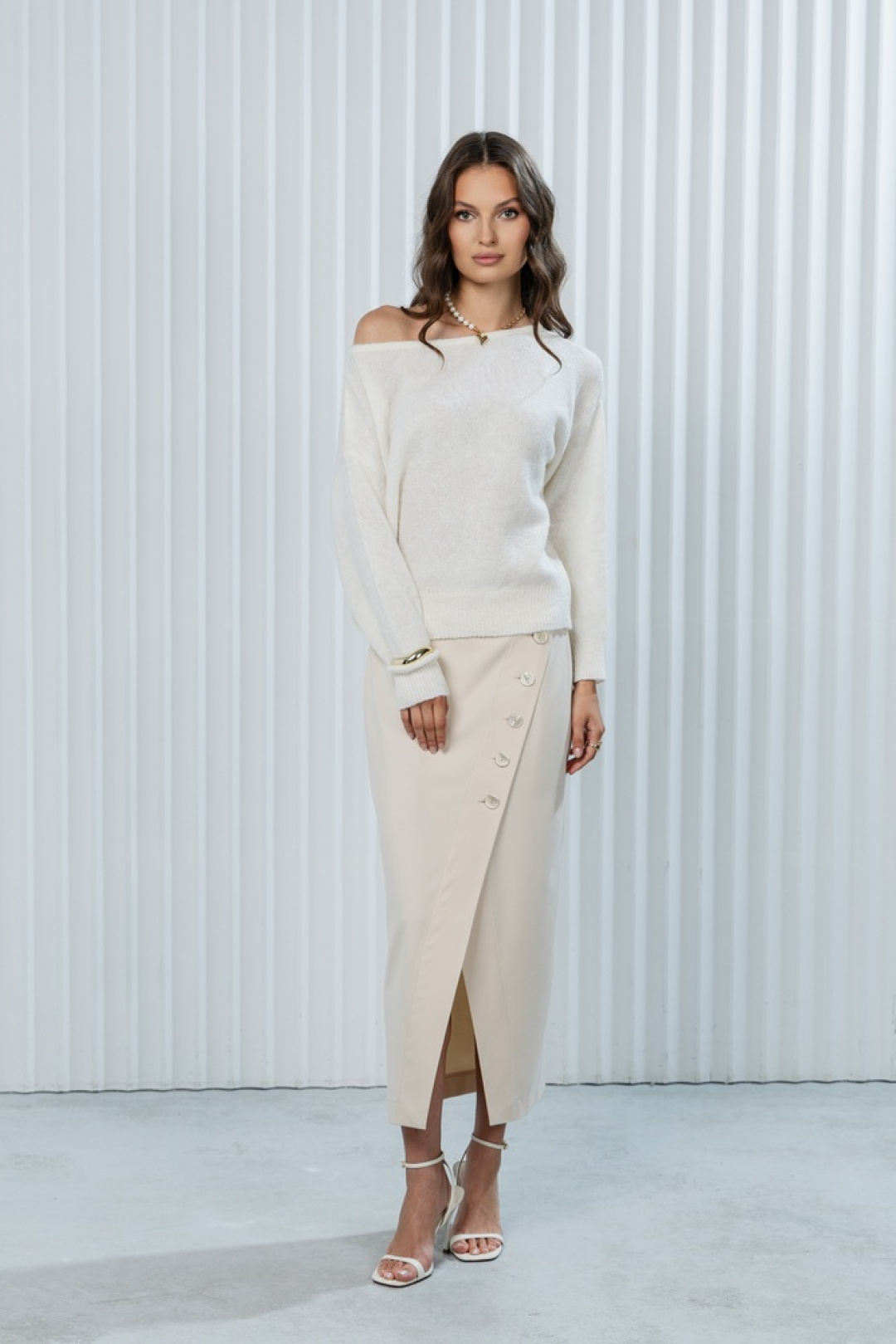 Джемпер Romgil РВ0373-АК2 молочный - фото 5