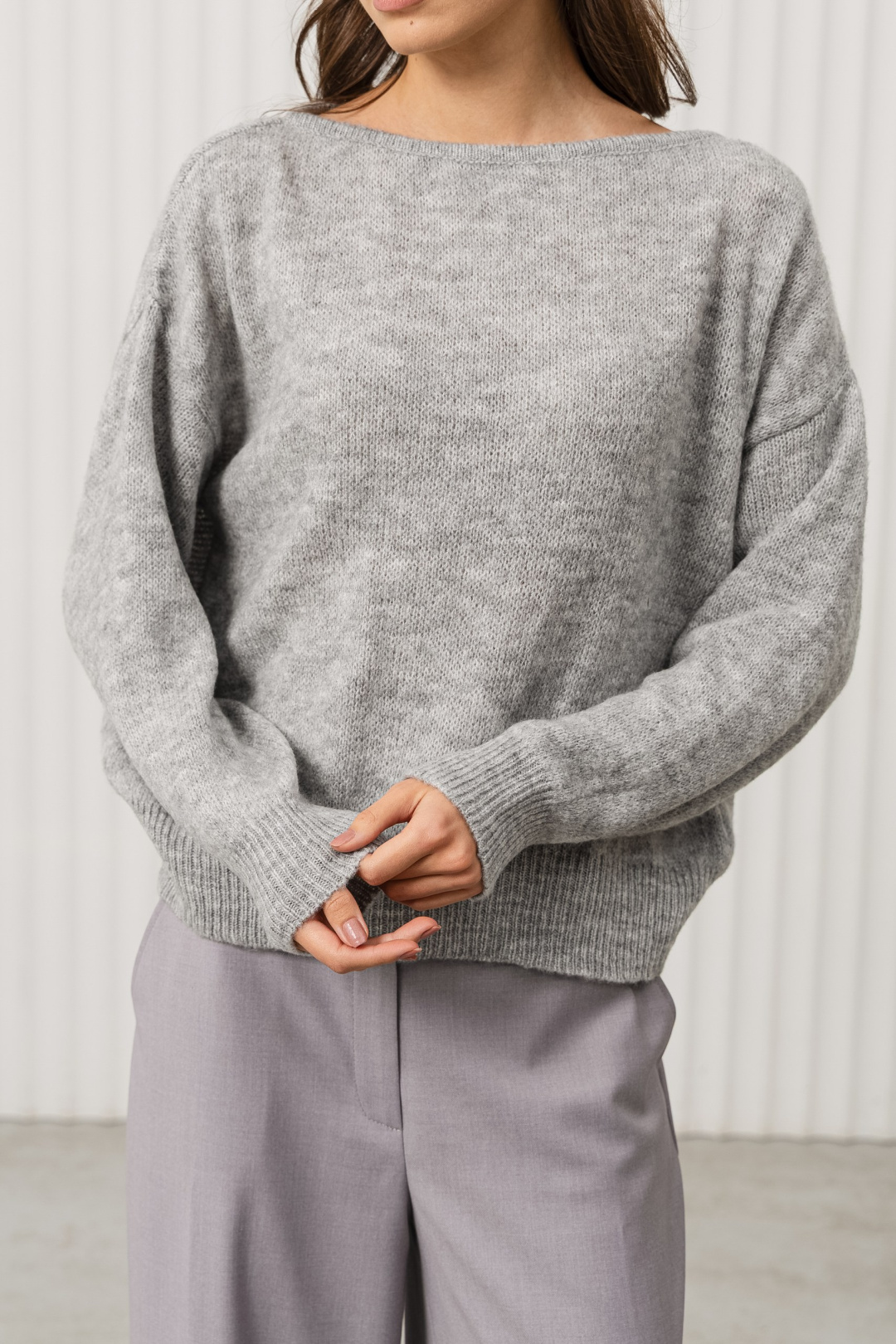 Джемпер Romgil РВ0373-АК2 светло-серый - фото 5