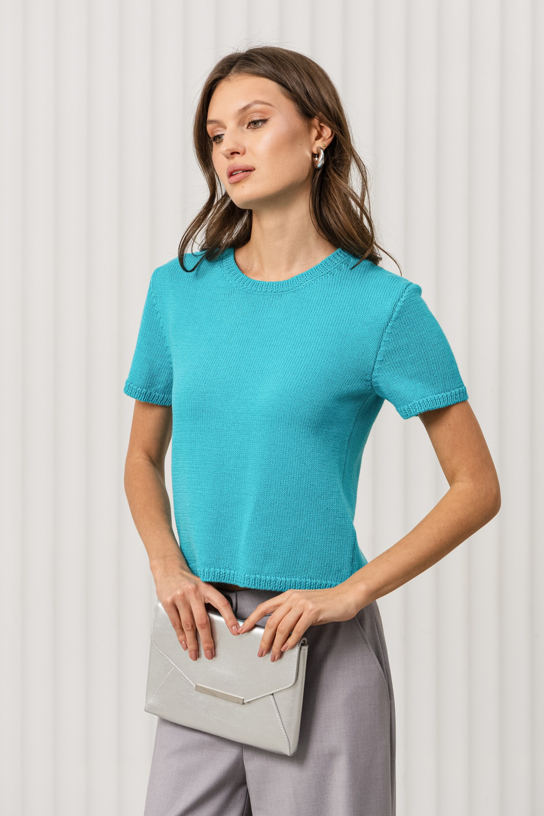 Джемпер Romgil РВ0376-ХЛ2 темно-бирюзовый - фото 1