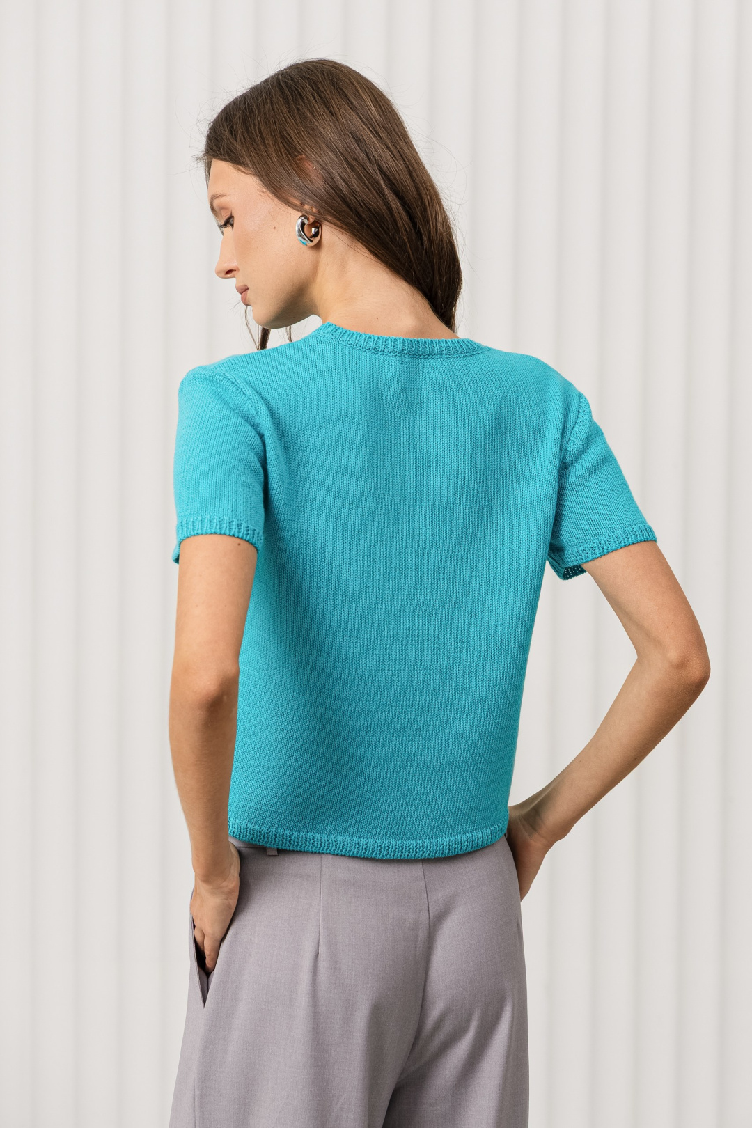 Джемпер Romgil РВ0376-ХЛ2 темно-бирюзовый - фото 3