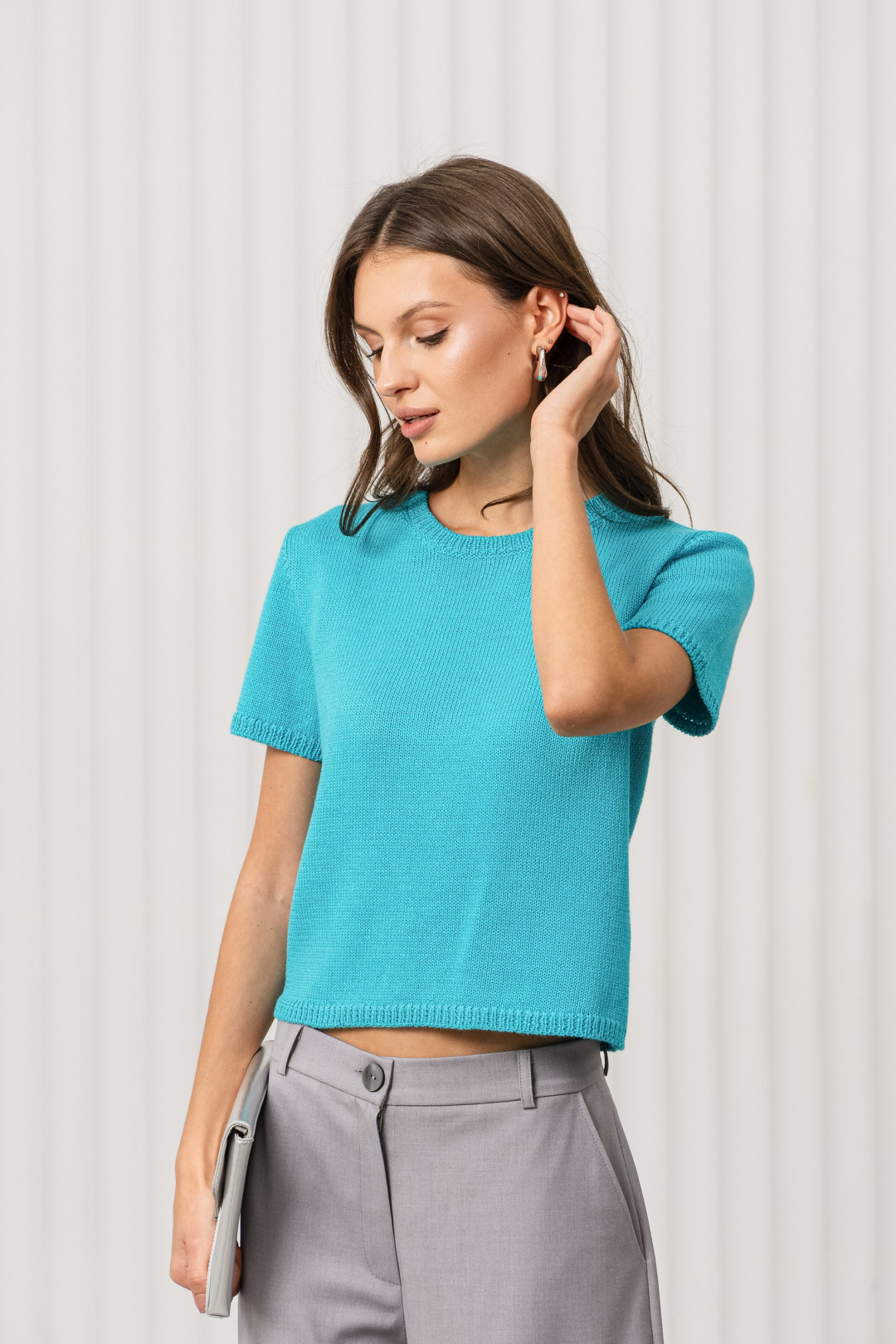 Джемпер Romgil РВ0376-ХЛ2 темно-бирюзовый - фото 5