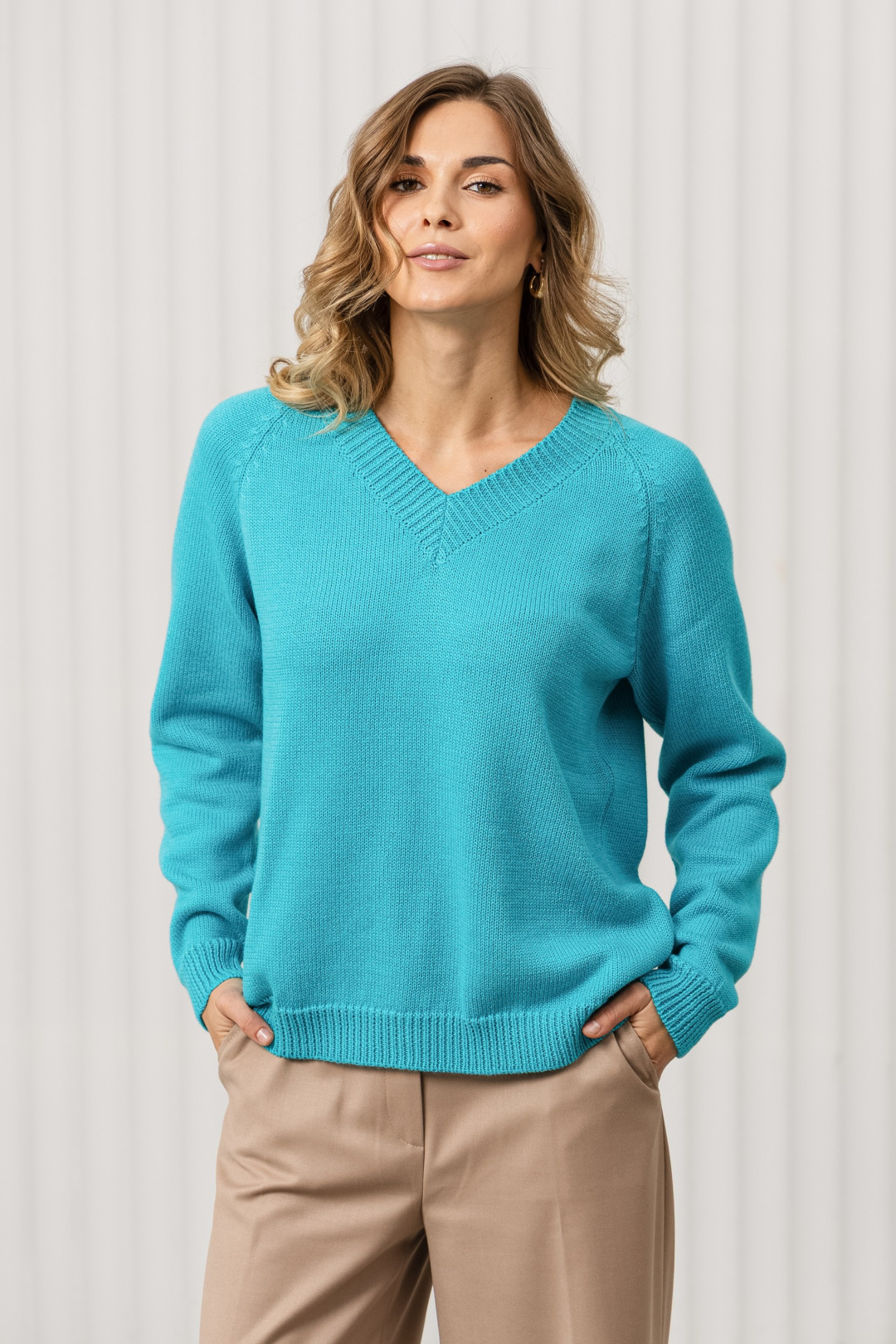 Джемпер Romgil РВ0380-ХЛ2 темно-бирюзовый - фото 1