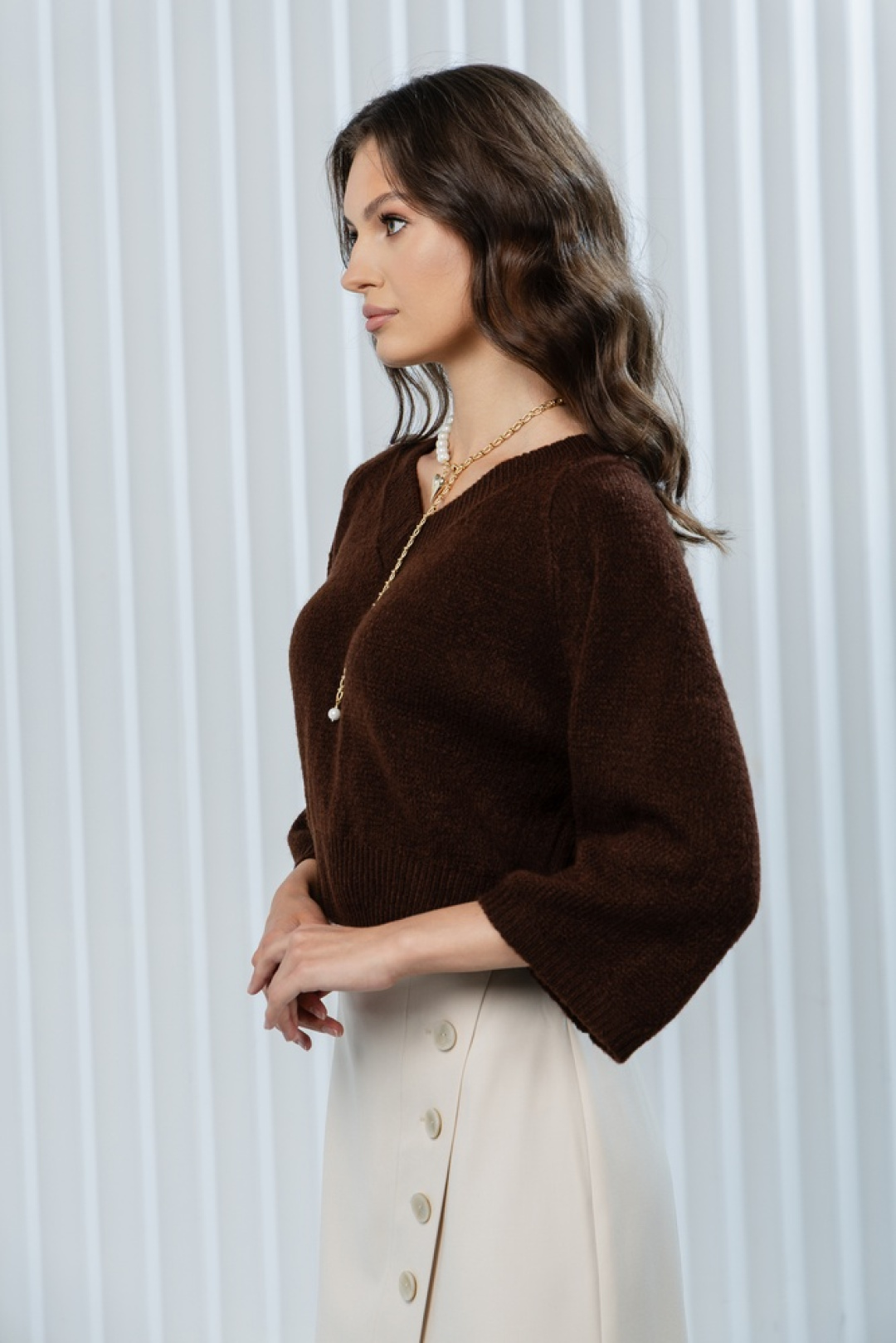 Джемпер Romgil РВ0381-АК2 шоколадный - фото 4