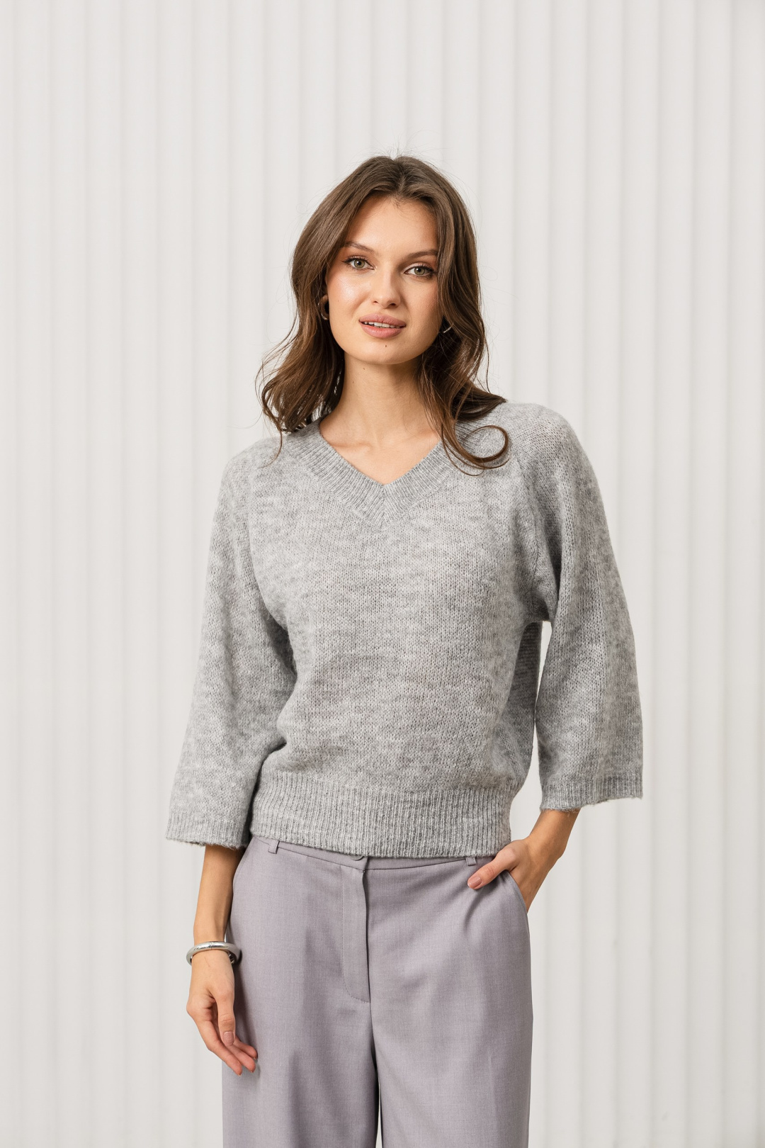 Джемпер Romgil РВ0381-АК2 светло-серый - фото 2