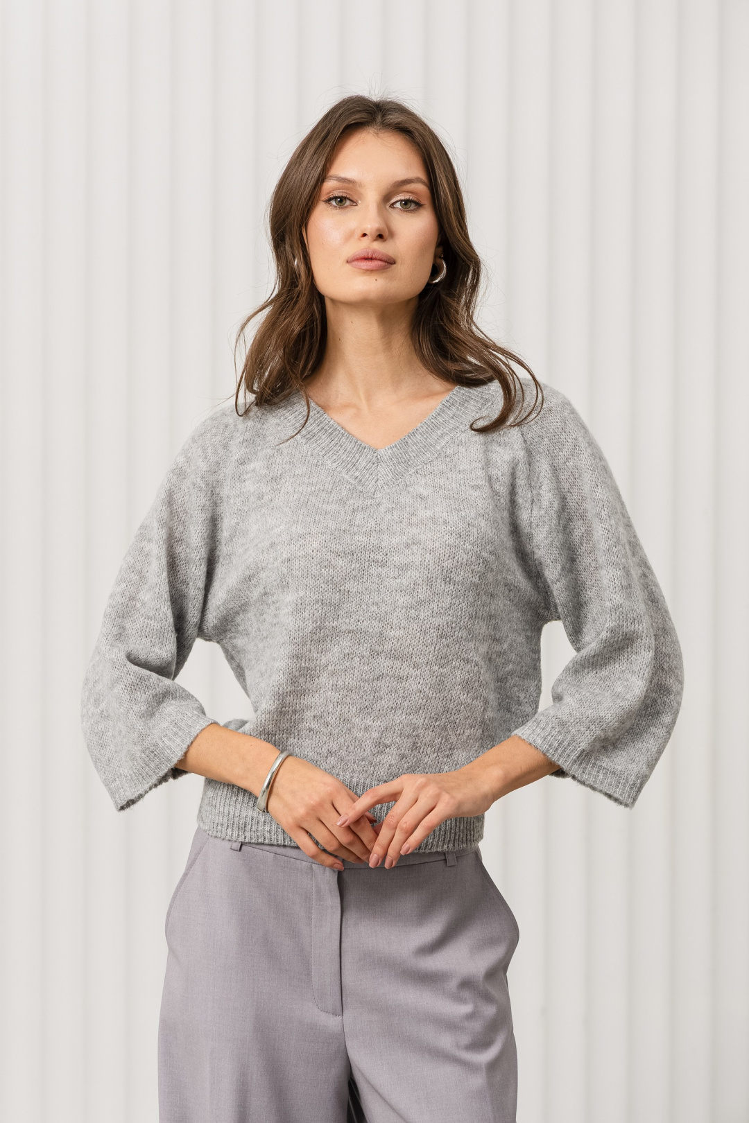 Джемпер Romgil РВ0381-АК2 светло-серый - фото 4