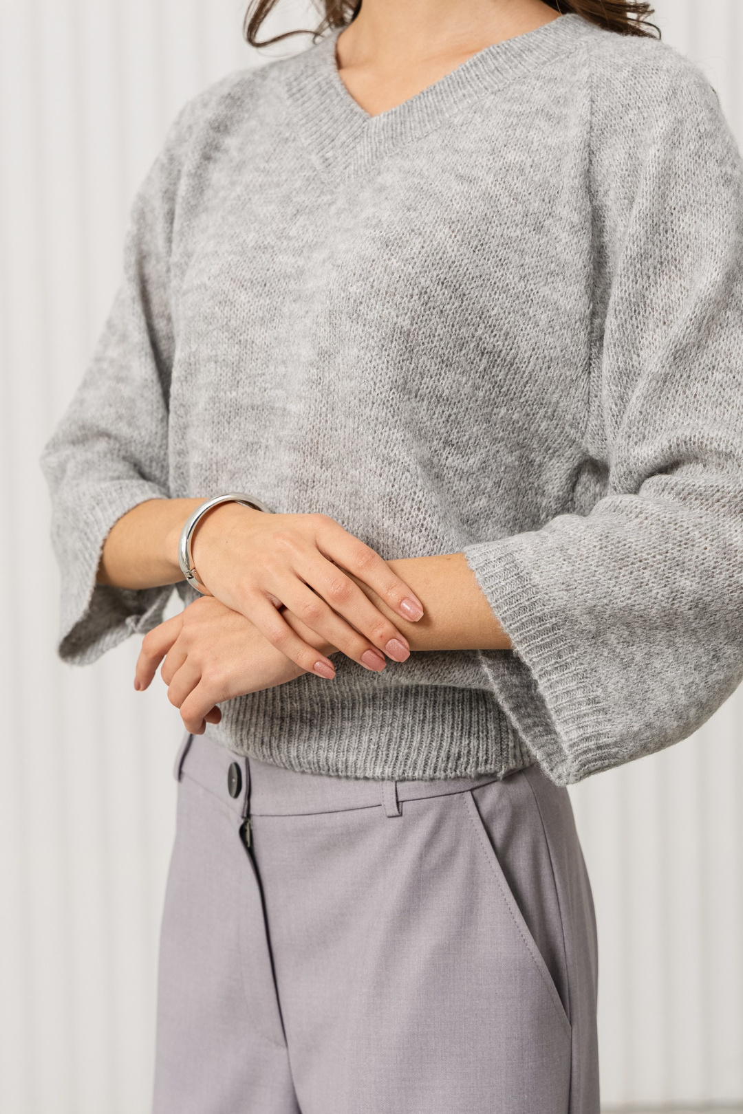 Джемпер Romgil РВ0381-АК2 светло-серый - фото 5