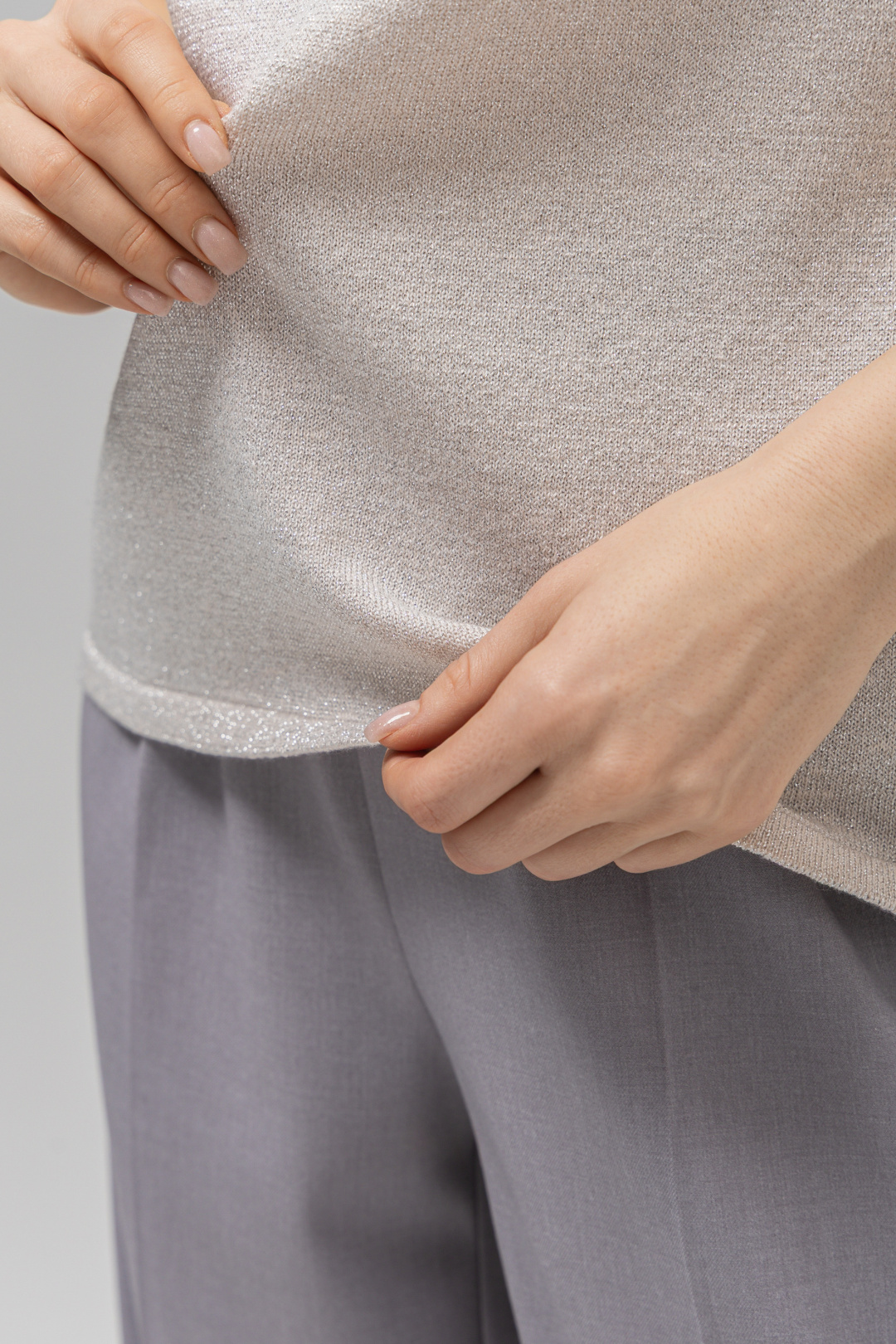 Топ Romgil РВ0385-ХМ2 кремовый + серебро - фото 3