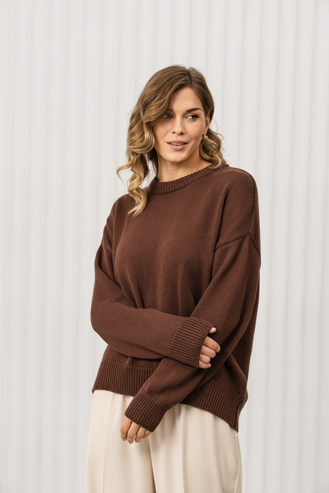 Джемпер Romgil РВ0406-ХЛ2 шоколадный - фото 5