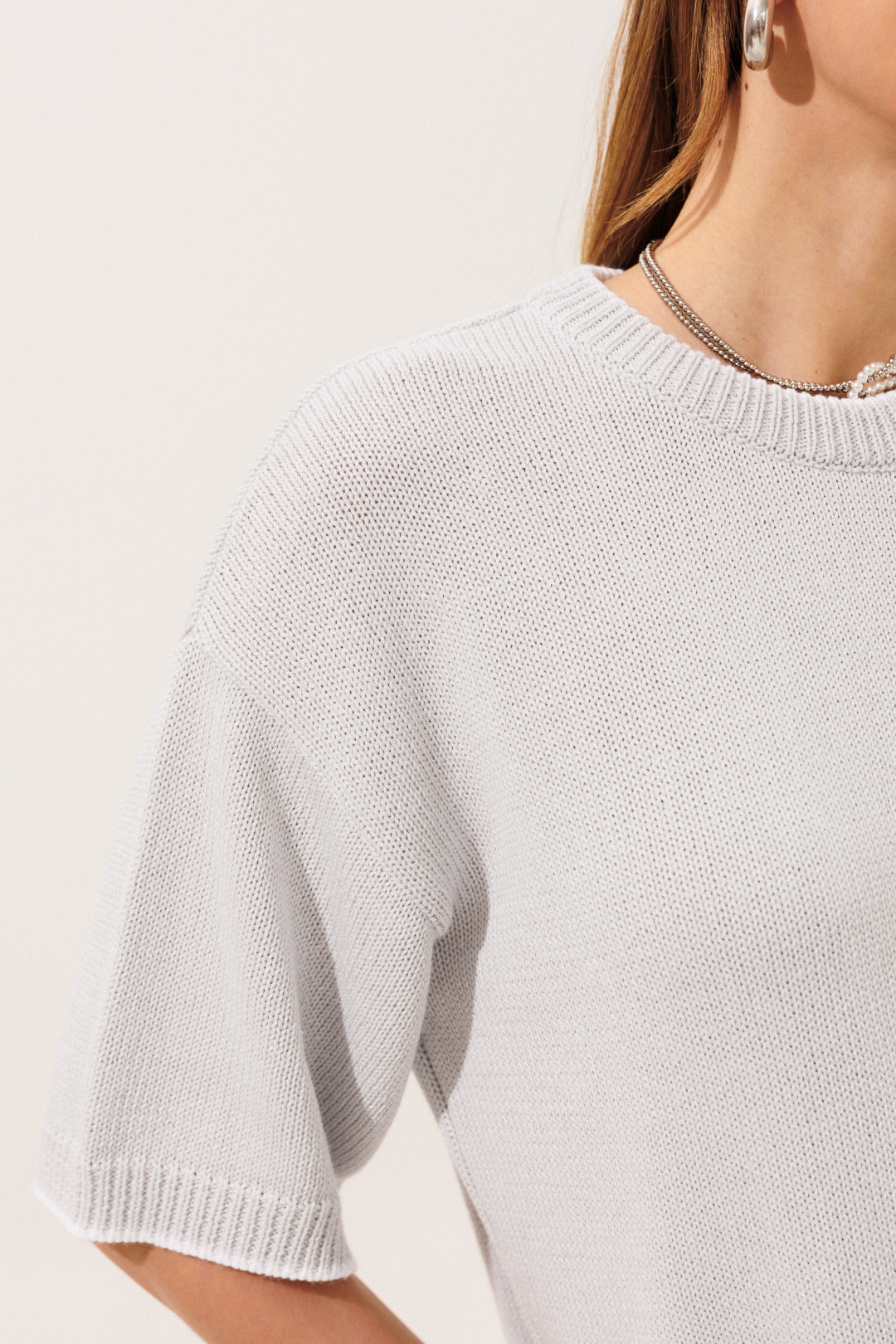Джемпер Romgil РВ0562-ХЛ5 серый + белый