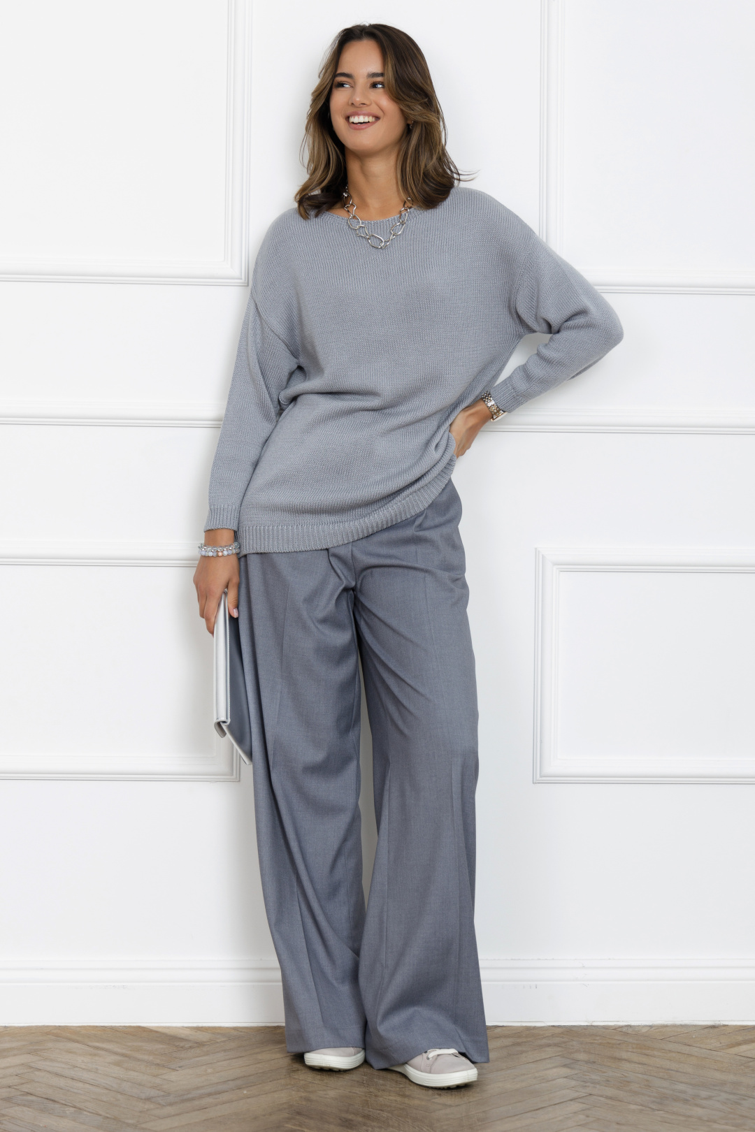 Джемпер Romgil ТЗ679Х жемчужный серый