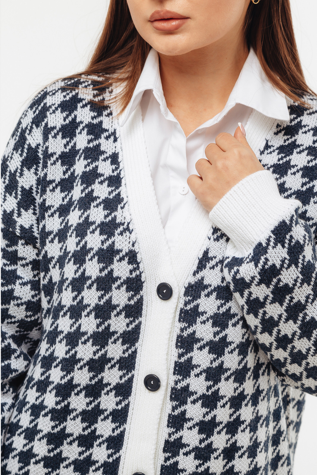 Жакет Romgil ТЗ692П белый, индиго - фото 3