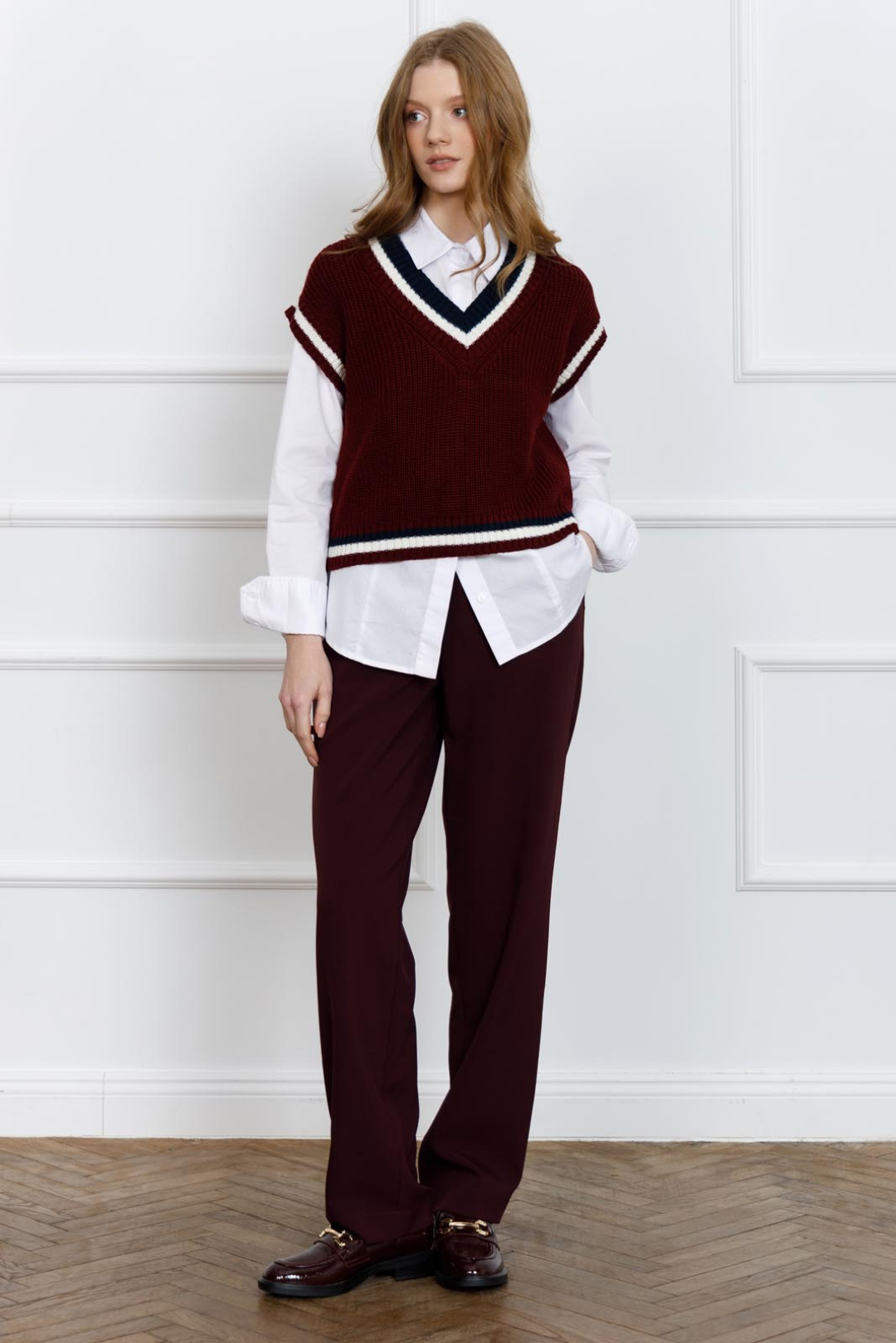 Жилет Romgil ТЗ905Ш бордовый, молочный, темно-синий - фото 4