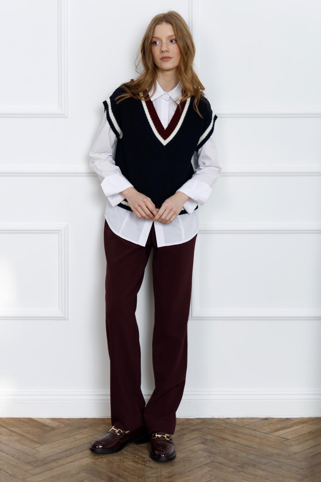 Жилет Romgil ТЗ905Ш темно-синий, молочный, красновато-бордовый - фото 5