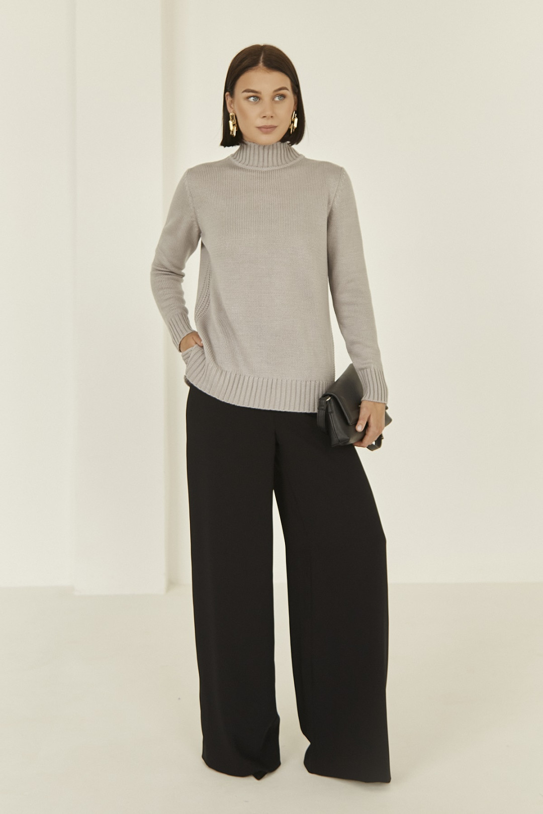 Джемпер Romgil ТЗ939П серо-сиреневый - фото 5