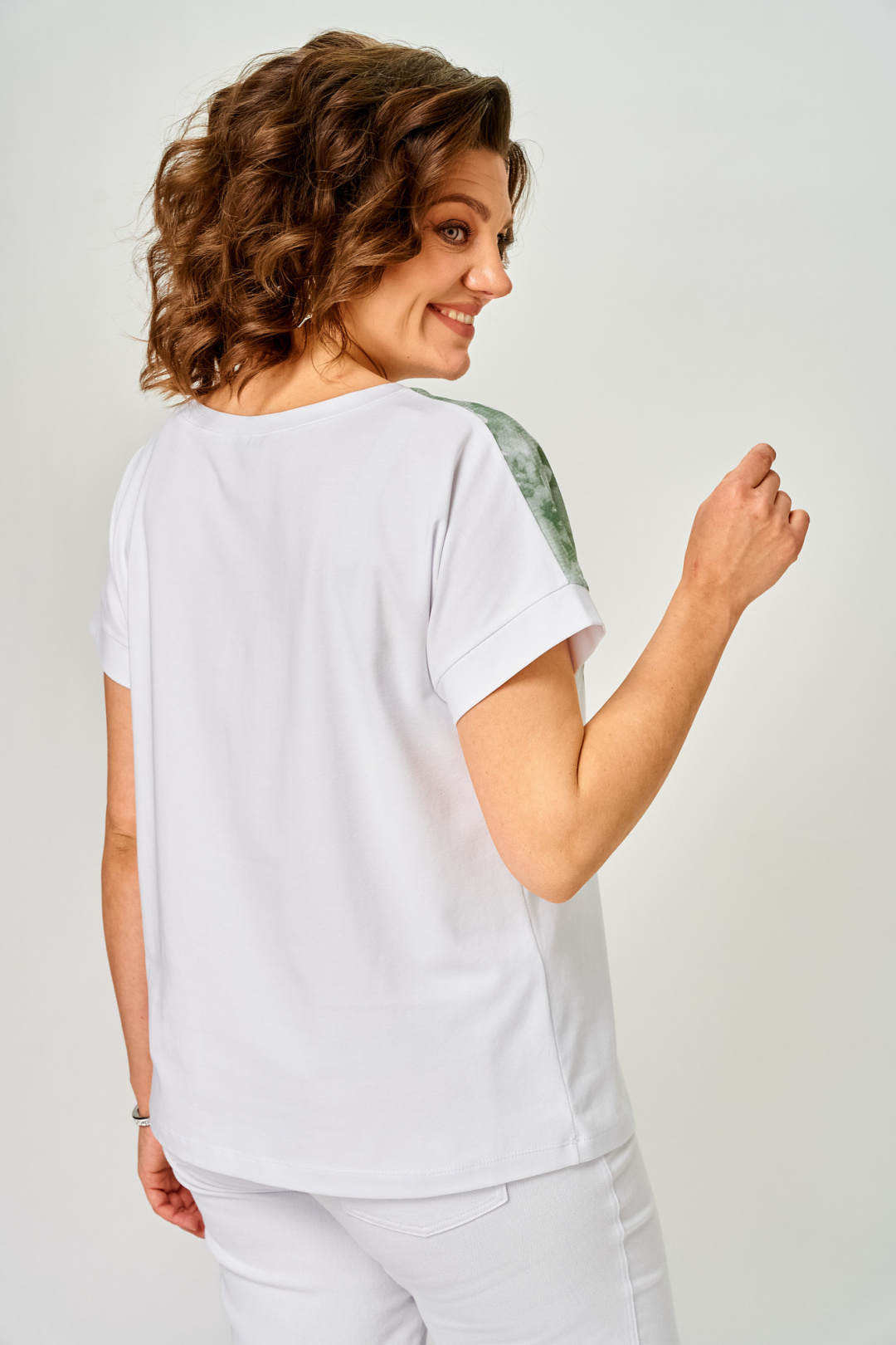 Футболка Rumoda 2258 зеленый+белый