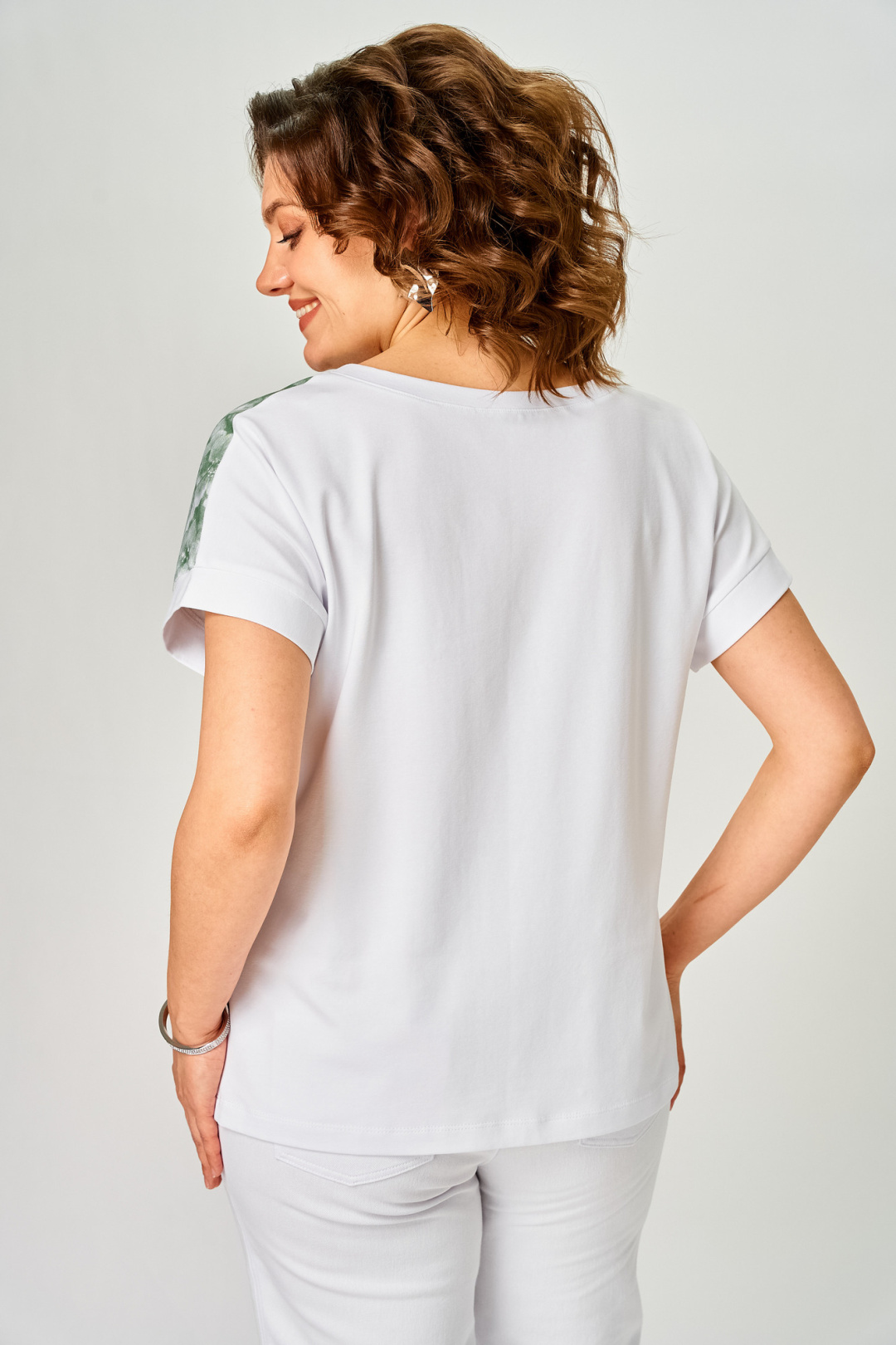Футболка Rumoda 2258 зеленый+белый